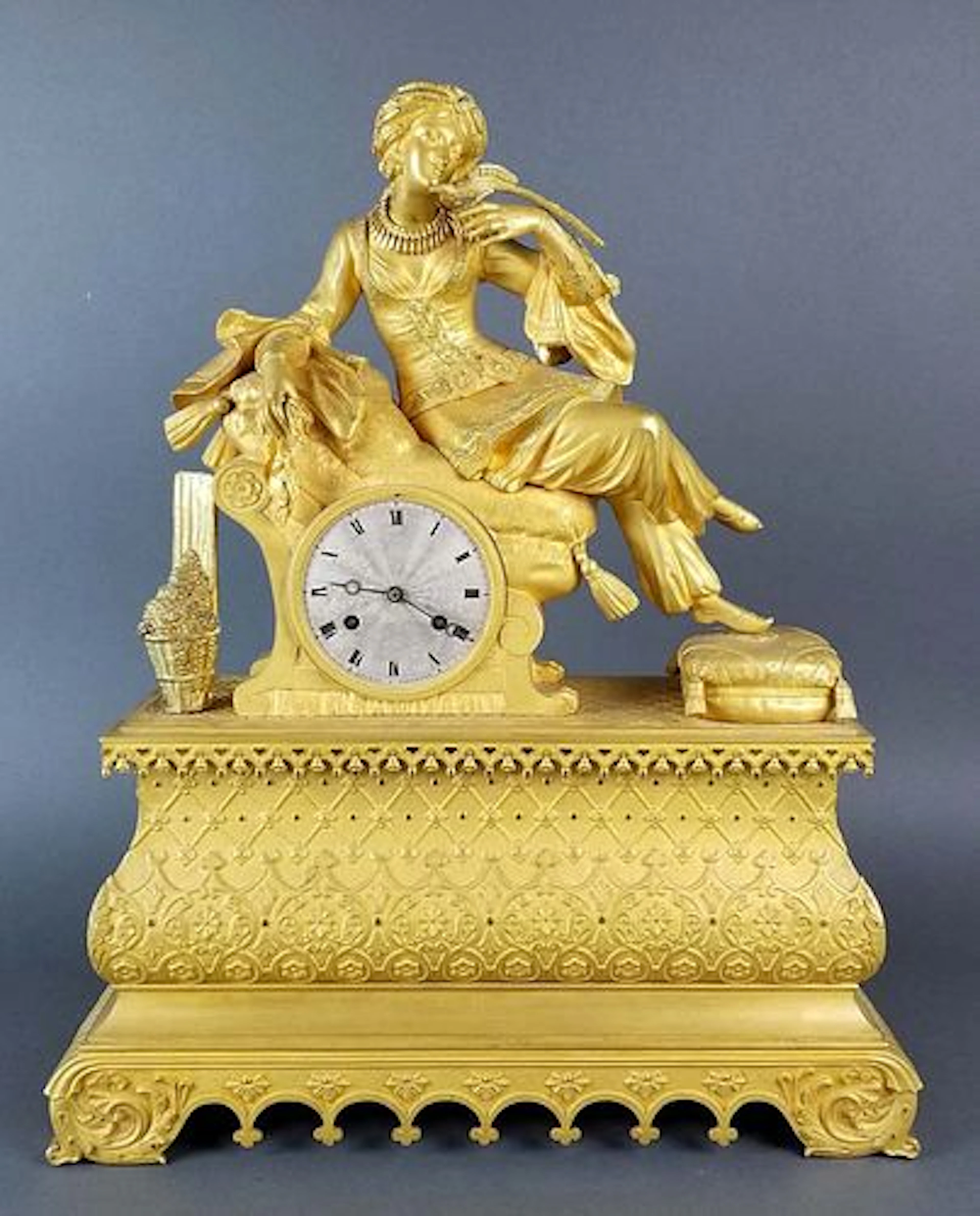 18th C. Exquisite Large Mercury Gold Empire Figural