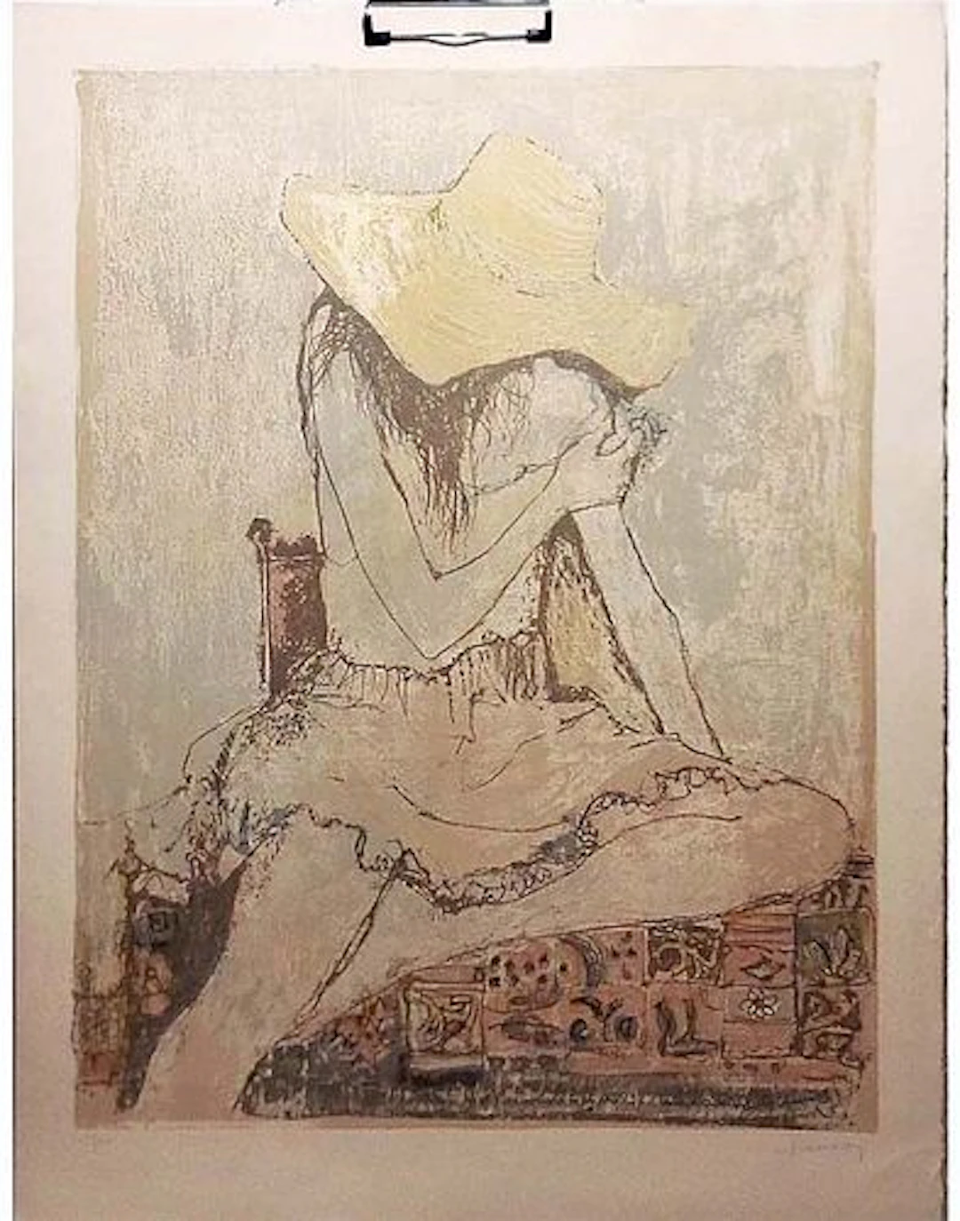 French Armenian Jean Jansem (1920-2013) Lithograph On Paper Depicting