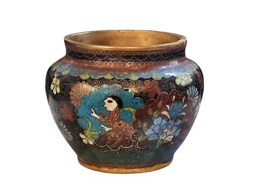 Pair Of 19th C. Meiji Period Japanese Cloisonne Vase