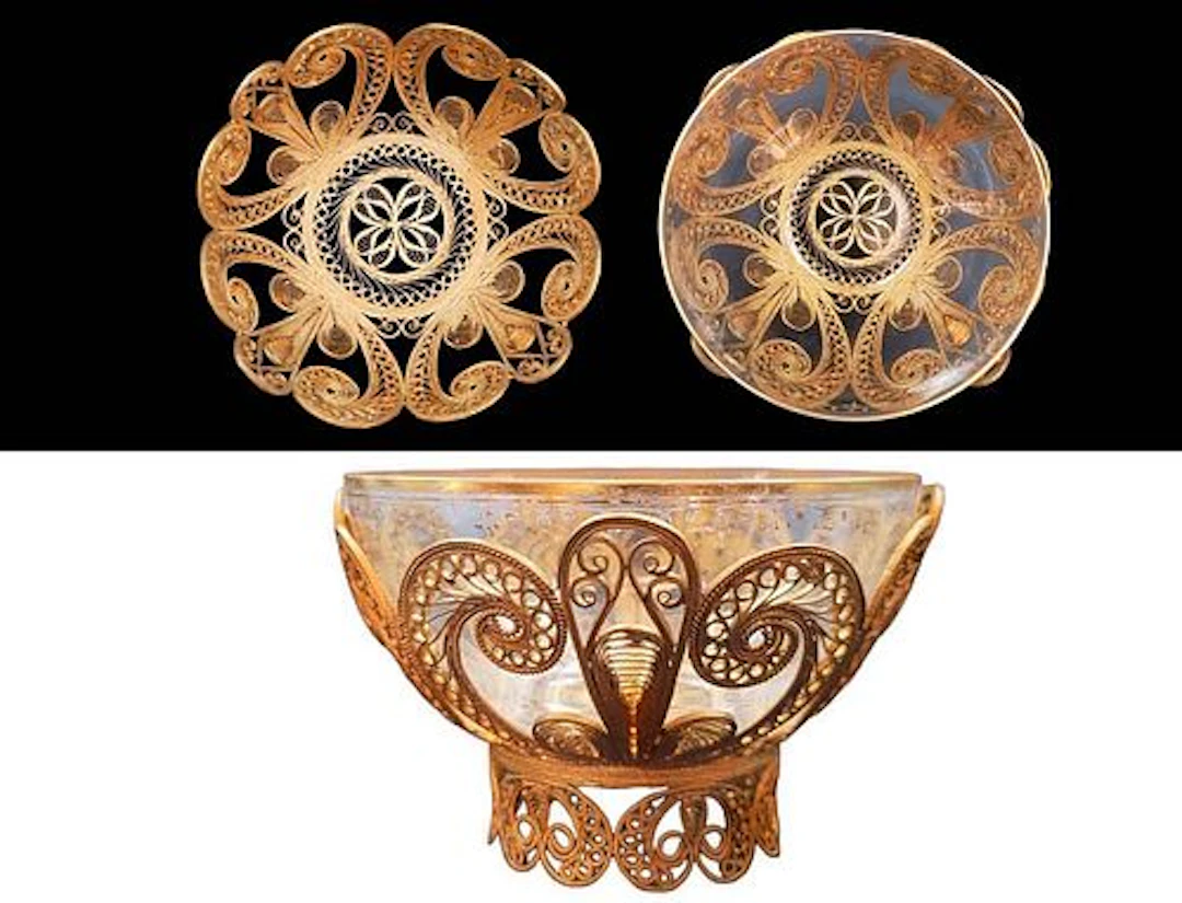 19th C. Filigree With Baccarat Glass Candy Dish