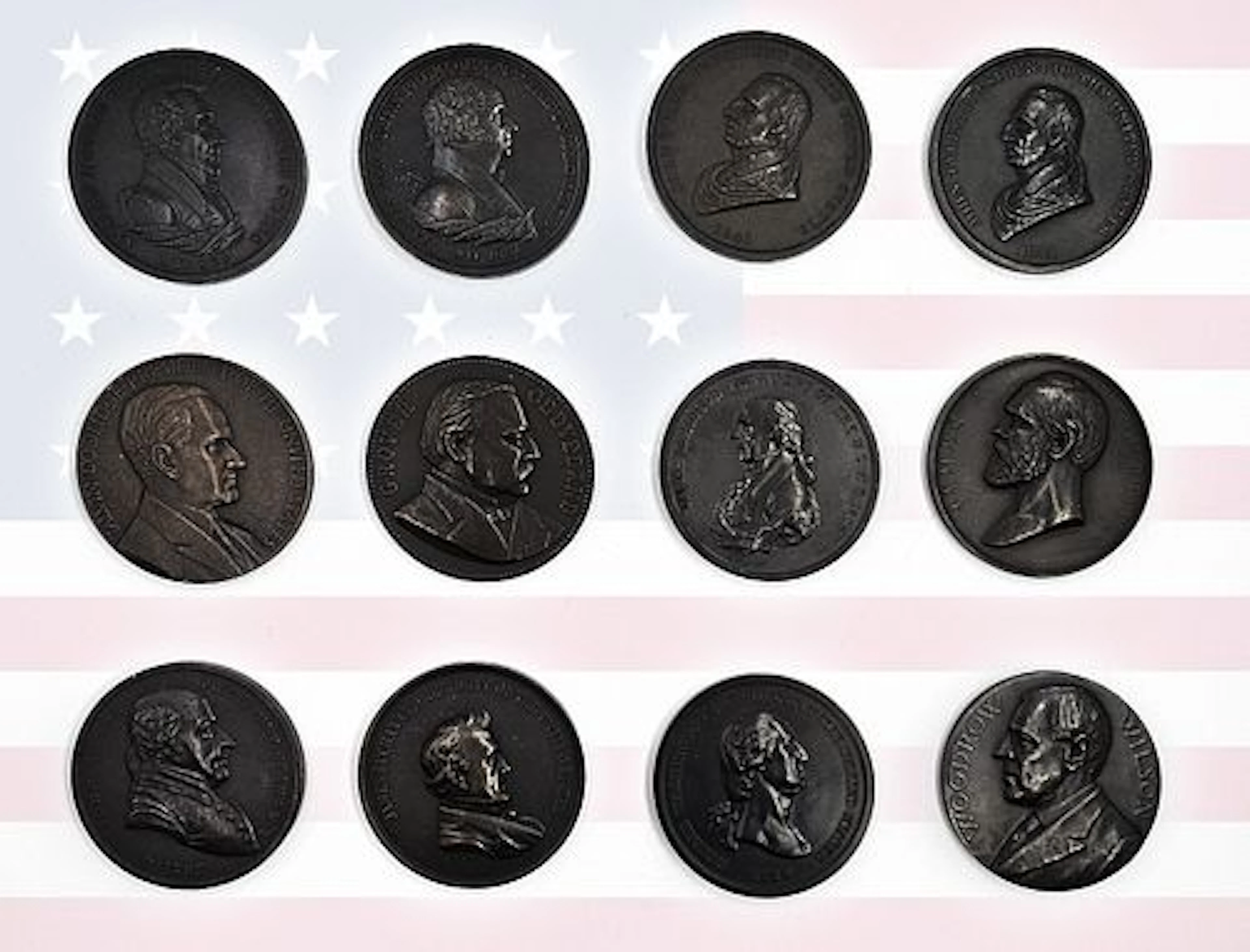 Lot Of Twelve United States President Presentation Medals