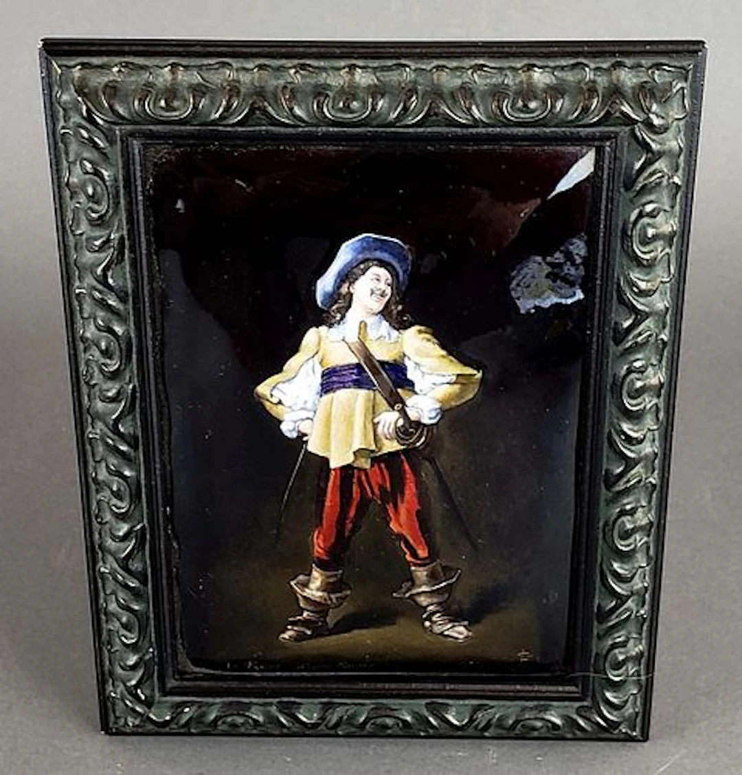 Framed Limoges Plaque