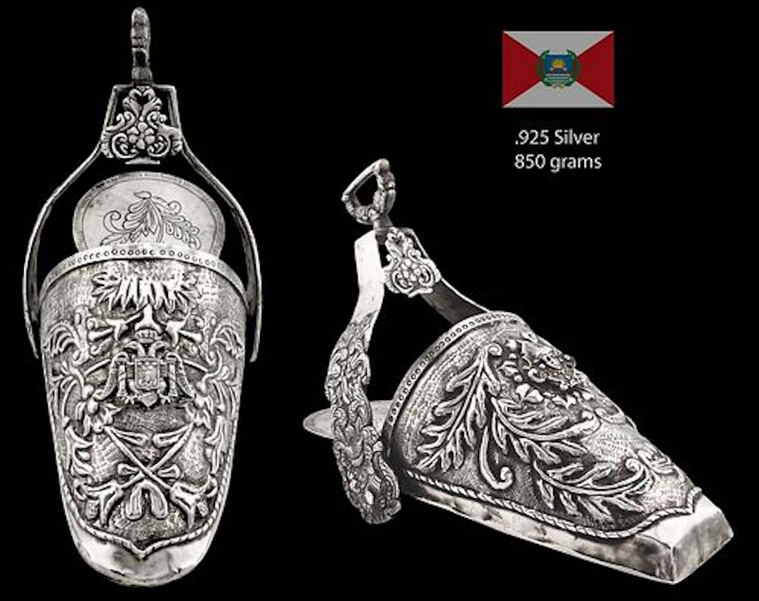 19th C. Sterling Silver (850g) Slipper Stirrup
