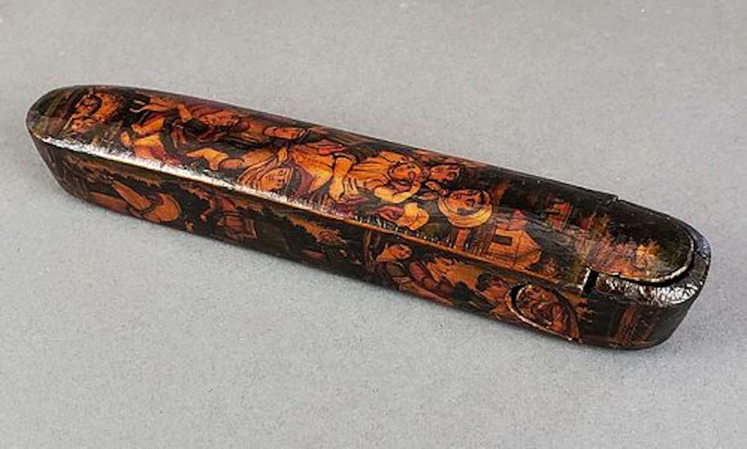 Qajar Lacquer Pen Case
