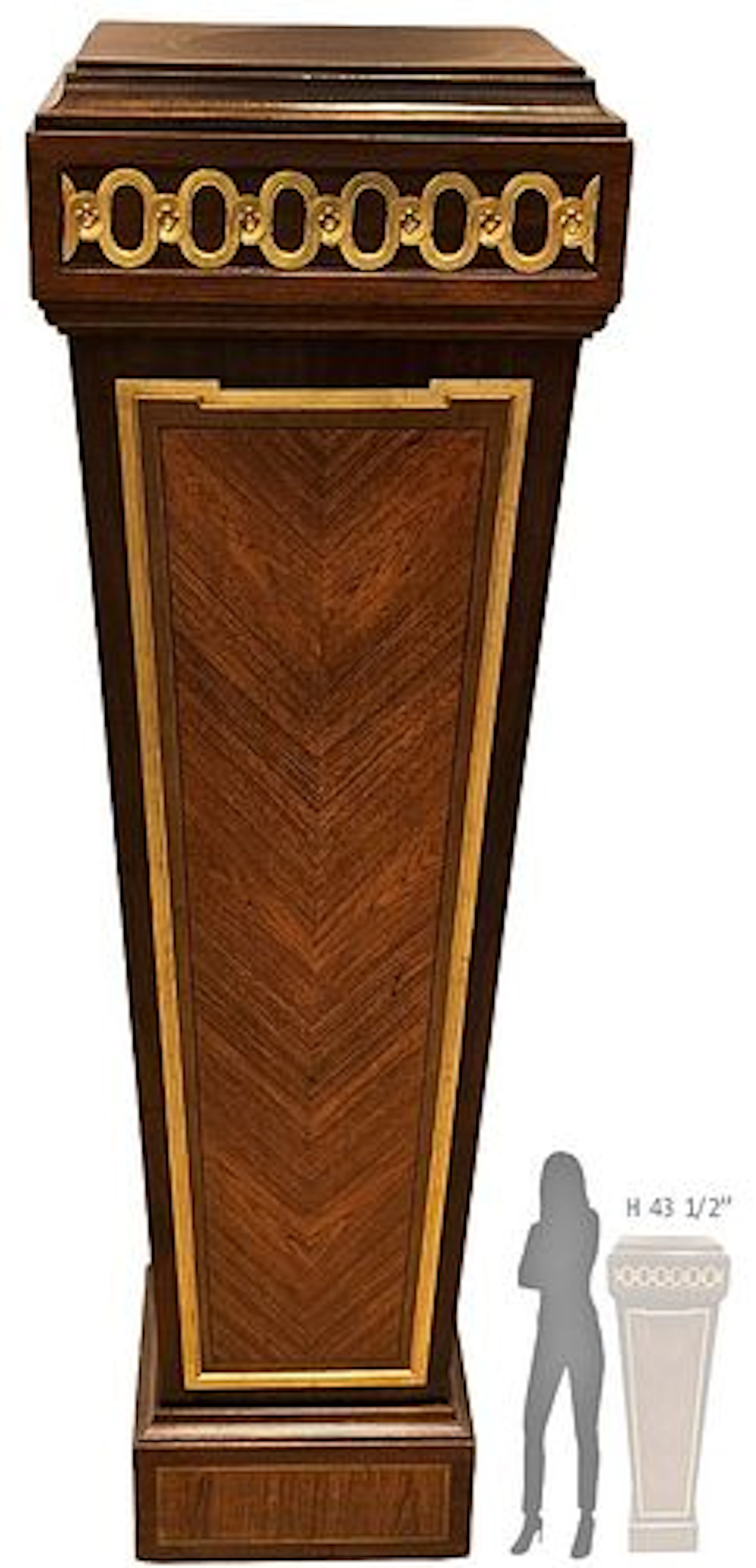 Large Bronze Mounted Pedestal