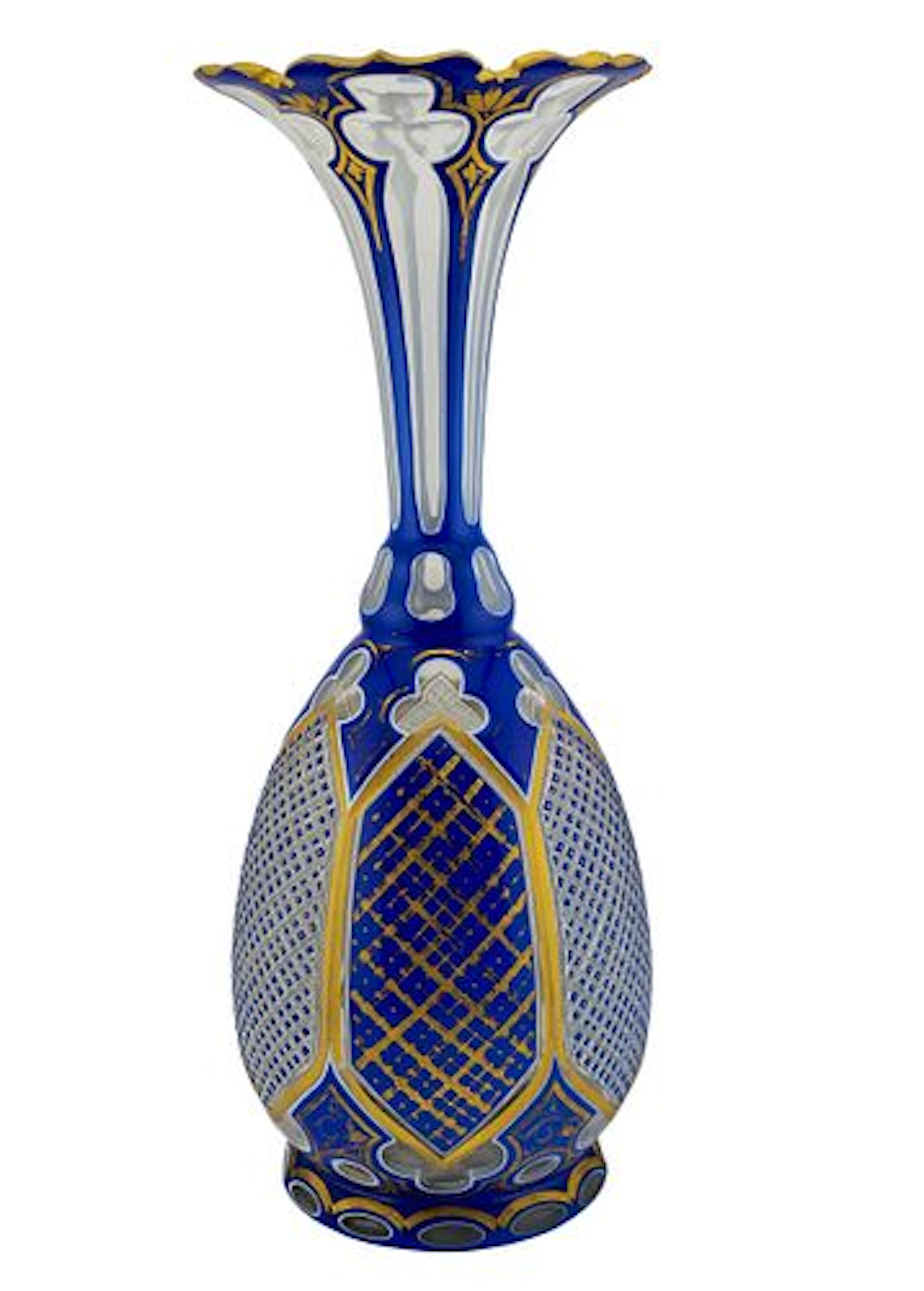 Mid 19th C. Moser Bohemian Vase