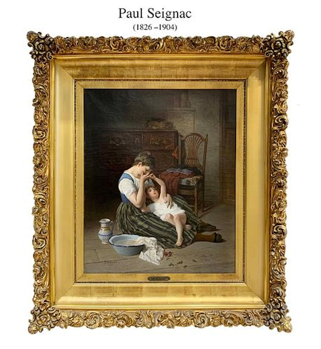 19th C. French Paul Seignac (1826-1904) Oil On Canvas Painting, Signed