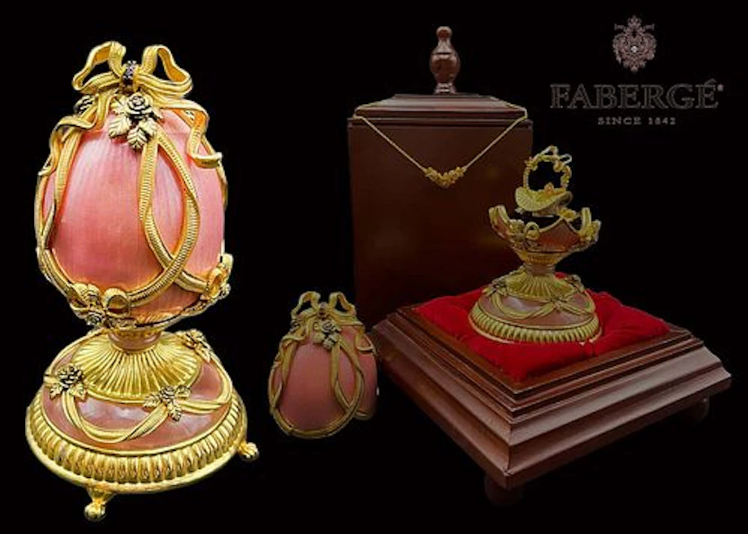 The Rose Bouquet, A House Of Faberge Gold-Plated Solid Sterling Silver