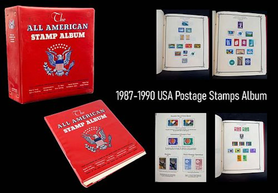 1987-1990 USA Postage Stamps Album