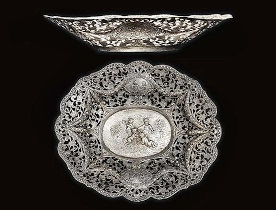 19th Century German Silver 800 Figural Centerpiece