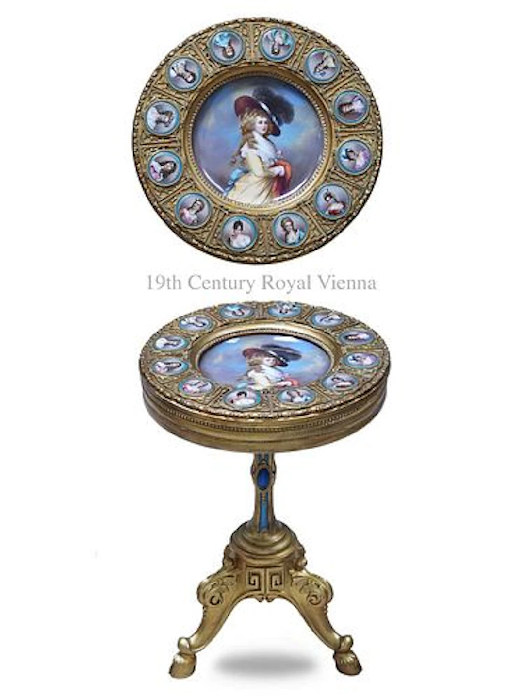 A Magnificent 19th C. Royal Vienna Hand Painted Porcelain Plaques