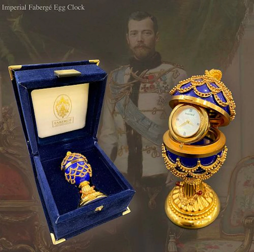 The House of Faberge Imperial Clock Egg, Boxed