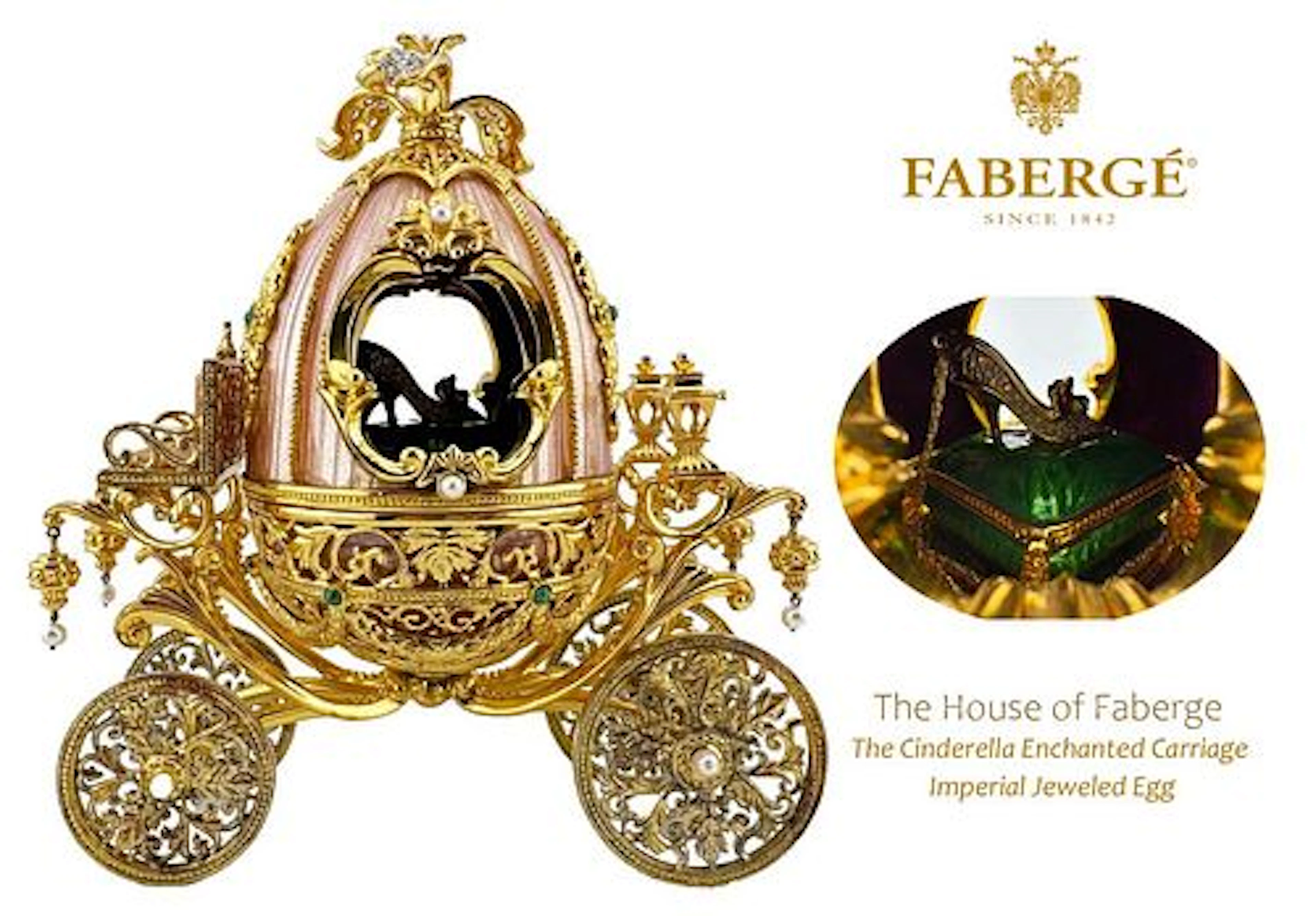 The House of Faberge The Cinderella Enchanted Carriage Imperial Jeweled