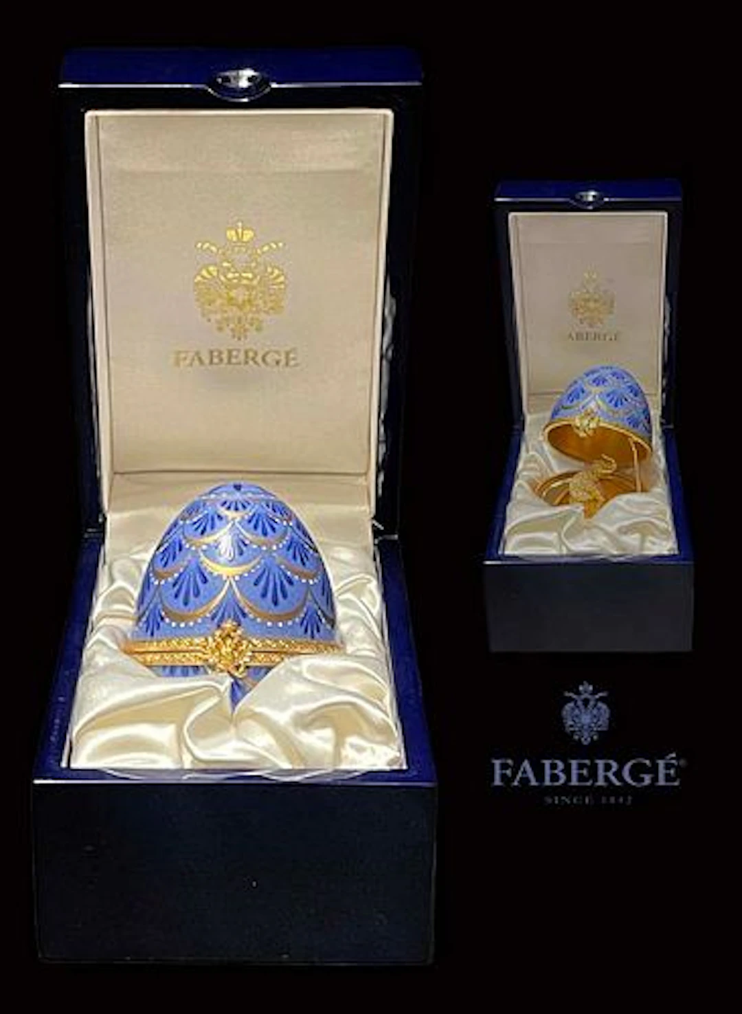 A Faberge Imperial Bronze Limoges Porcelain Elephant Egg, Limited