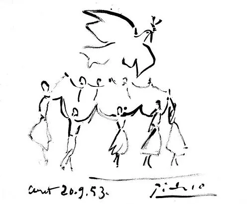 Sardane de la Paix, A PABLO PICASSO LITHOGRAPH, COA