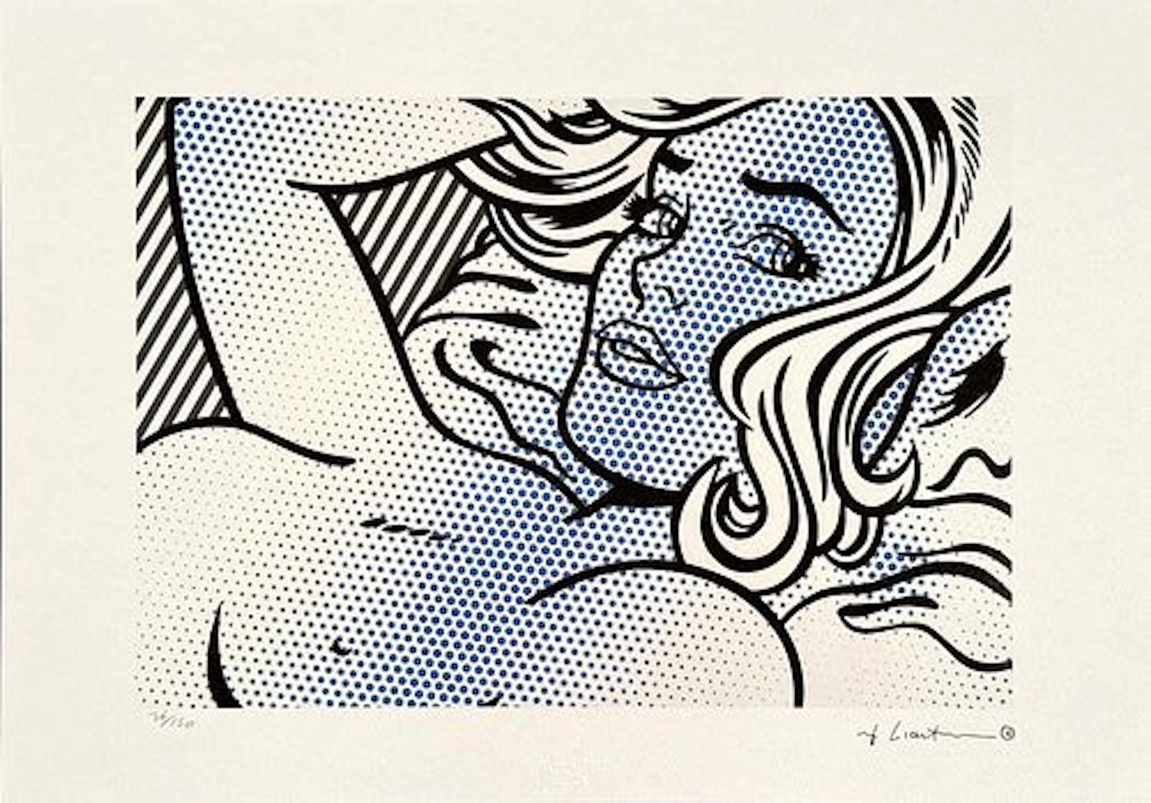 ROY LICHTENSTEIN's Seductive Girl, A Limited Edition Lithography Print