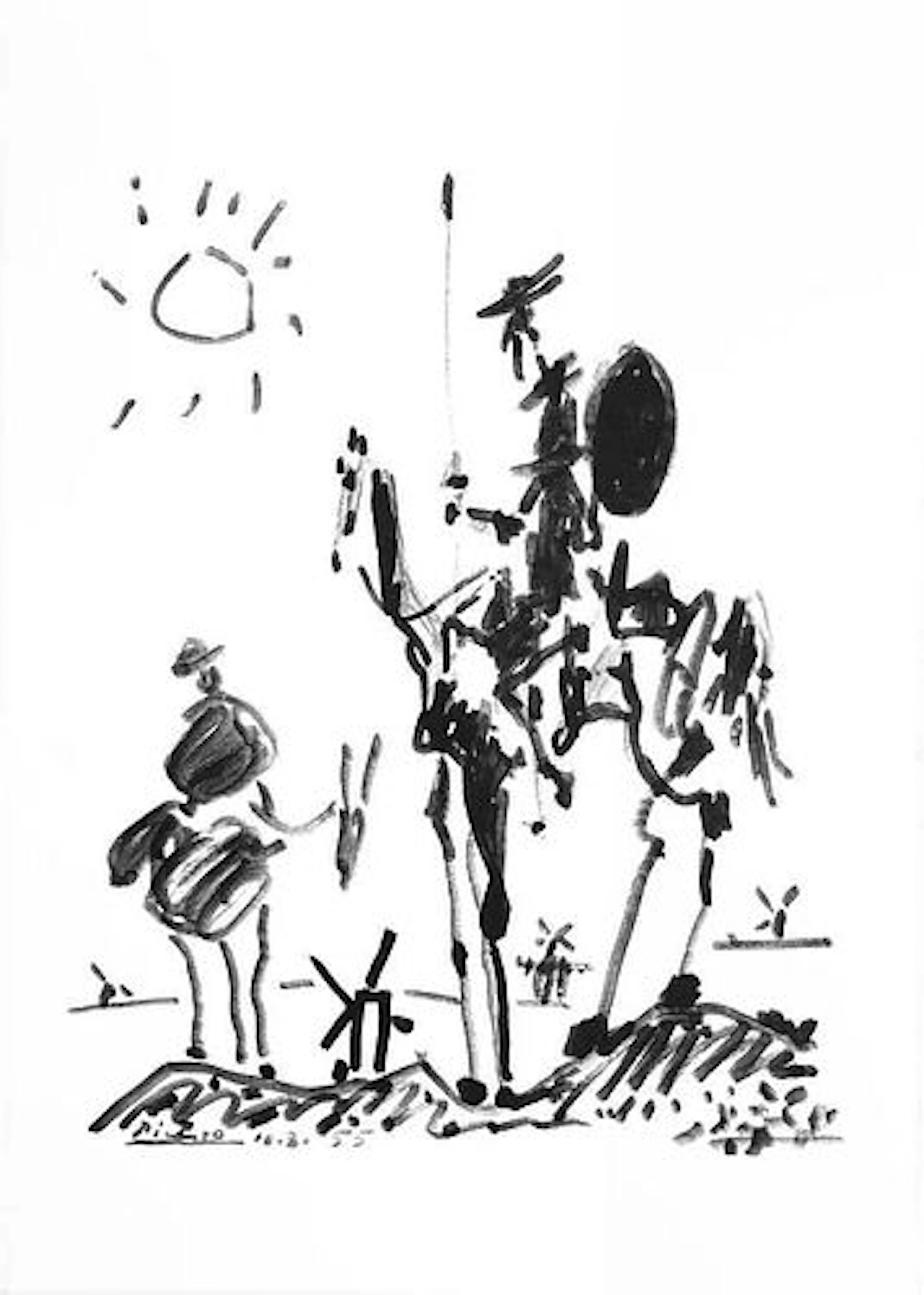 PABLO PICASSO's DON QUIXOTE 1955, ACHES PAPER LITHOGRAPHY PRINT, COA