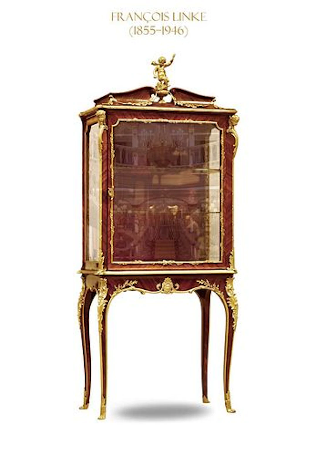 A 19th Century Francois Linke Ormolu Mounted Figural Vitrine Cabinet