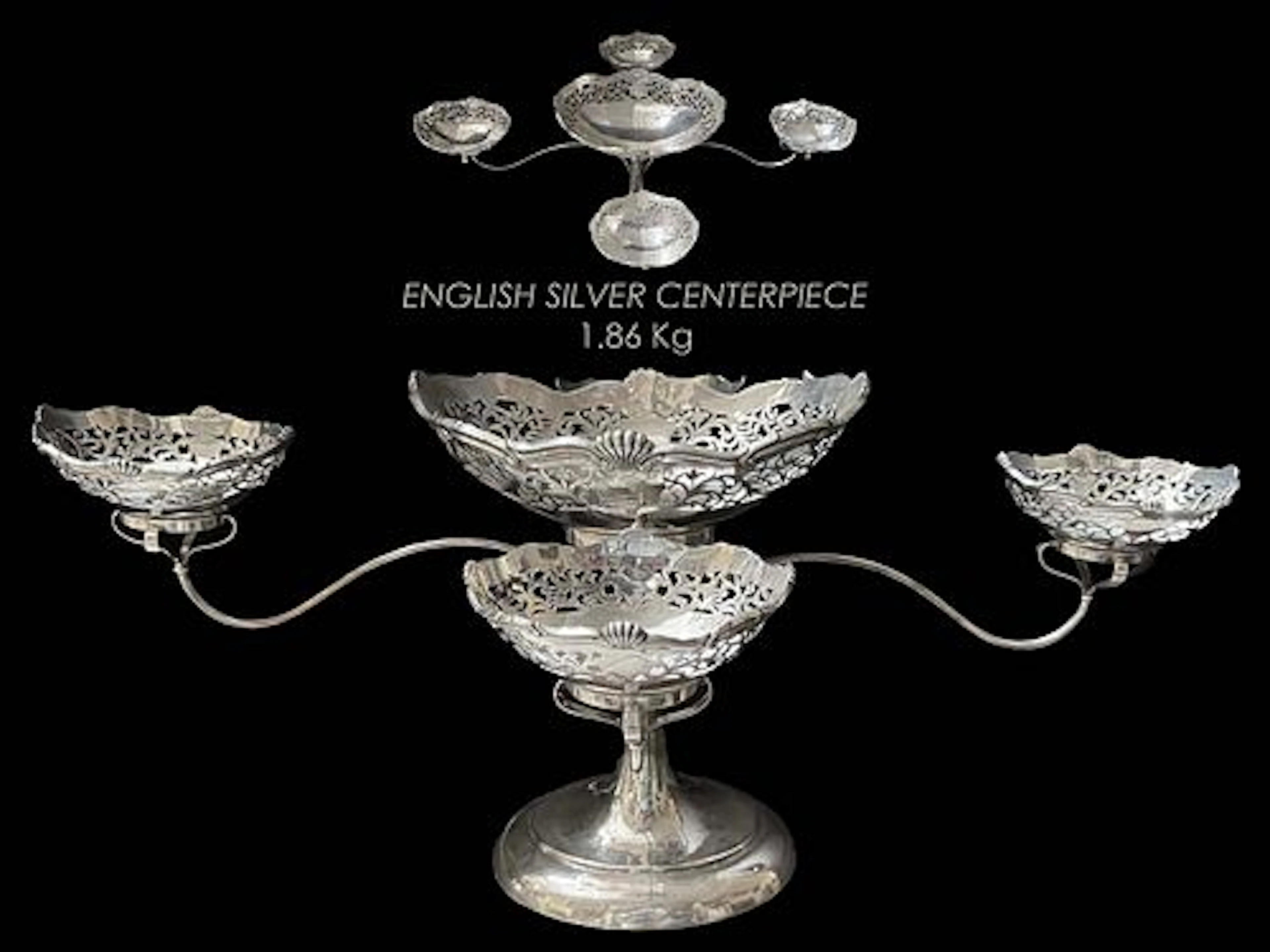 A Large English Silver Centerpiece