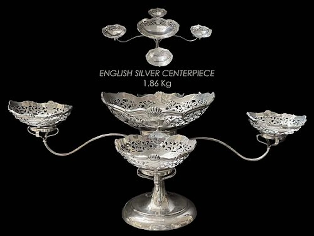 A Large English Silver Centerpiece