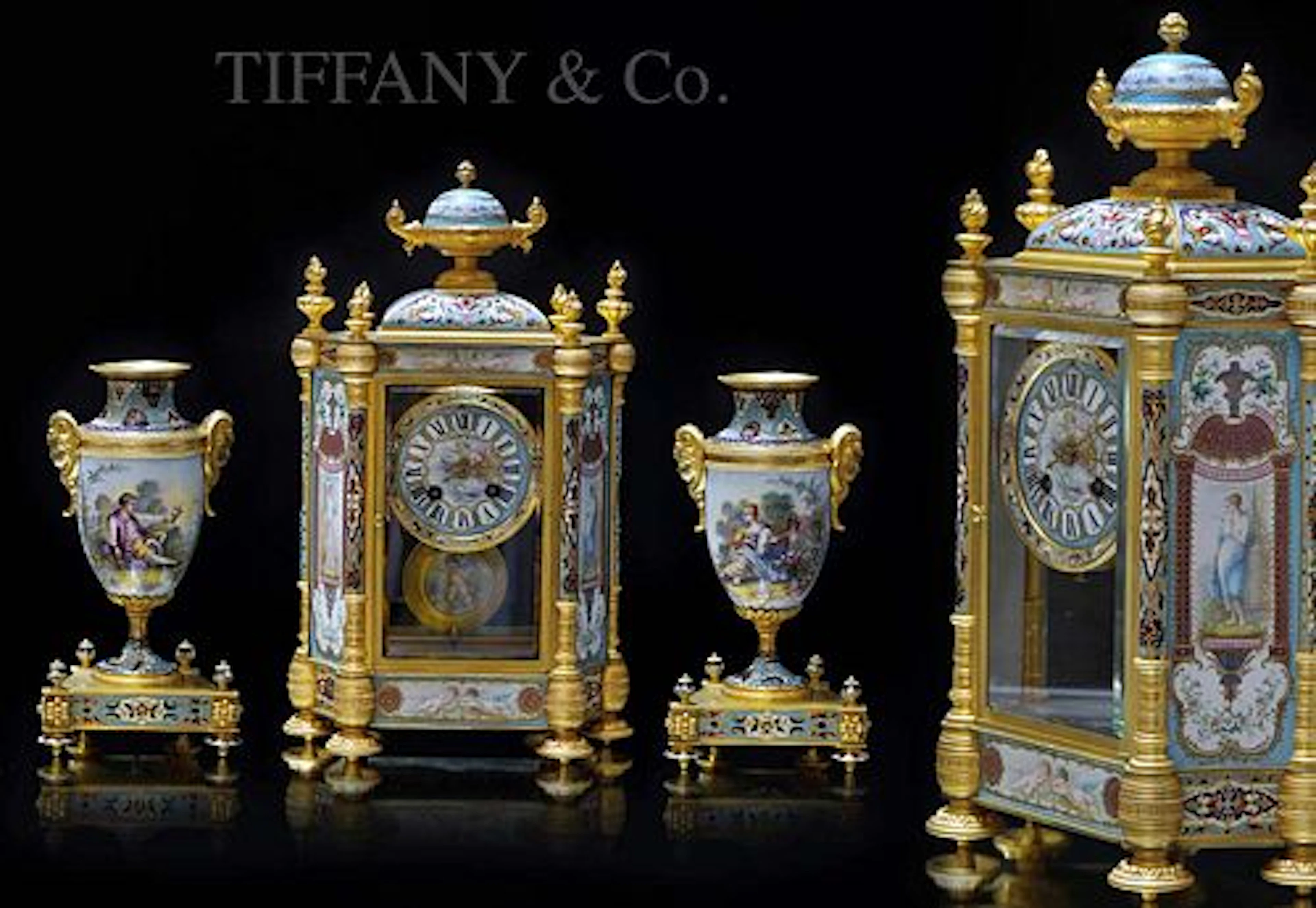 A Museum Quality 19th C. Tiffany & Co. Sevres Hand Painted Signed