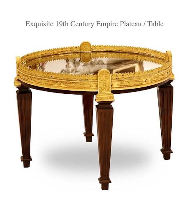 An Exquisite 19th C. French Empire Bronze Plateau/Table