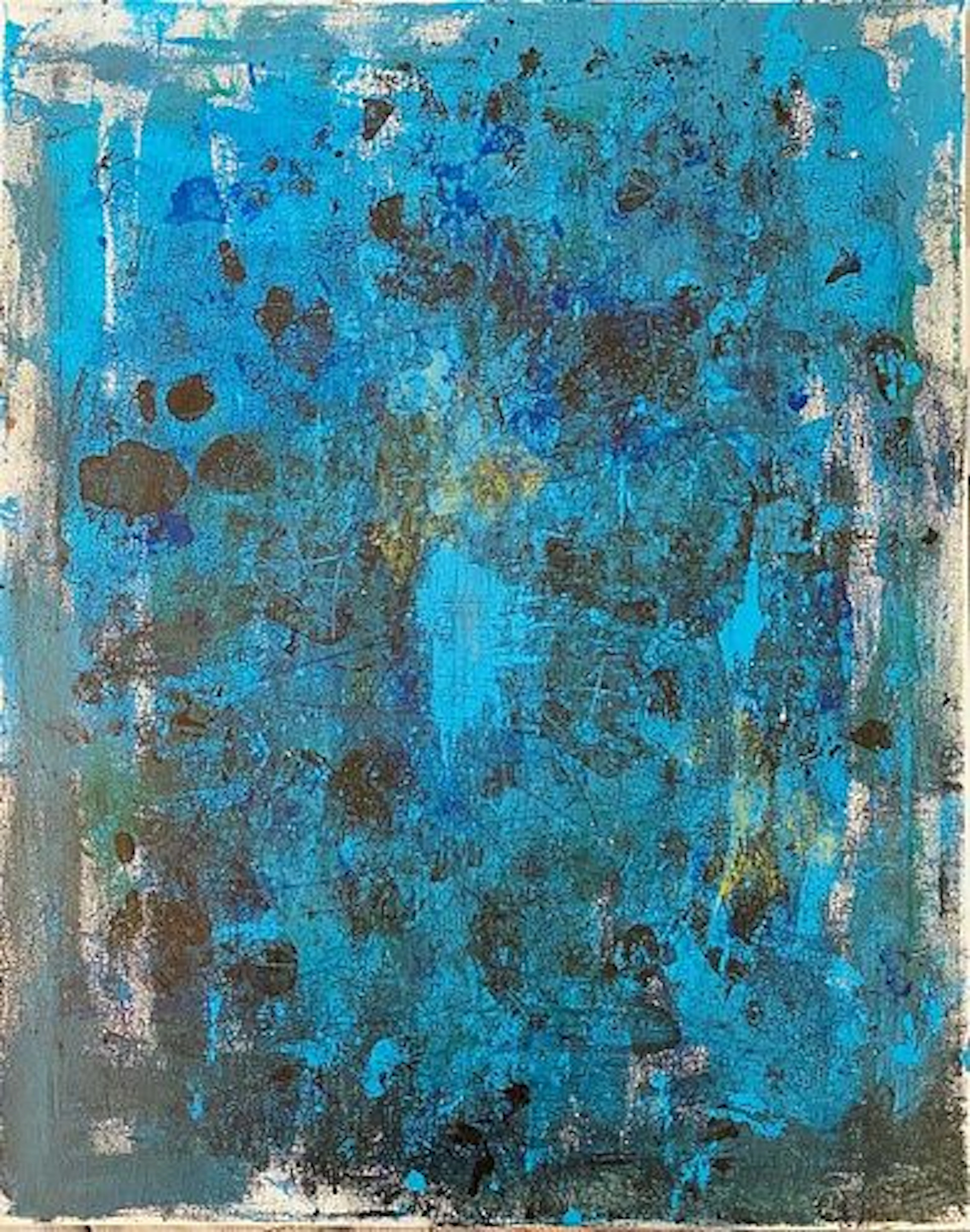 An Acrylic Abstract Painting On Canvas