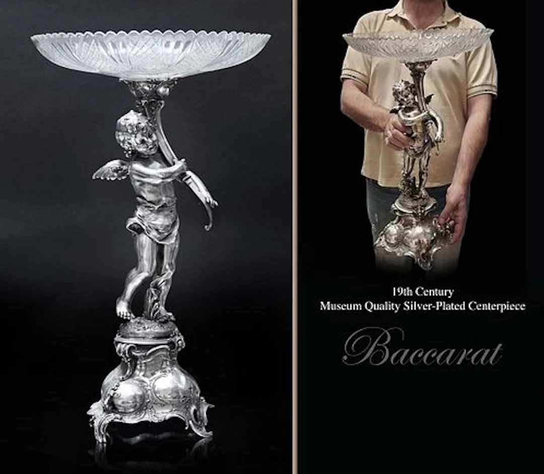 A Large Museum Quality 19th C. French Figural Silver-Plated Centerpiece