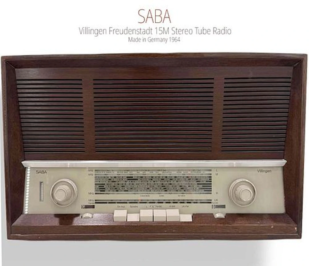 A Vintage 20th C. German SABA Villingen Freudenstadt 15M Stereo Tube Radio
