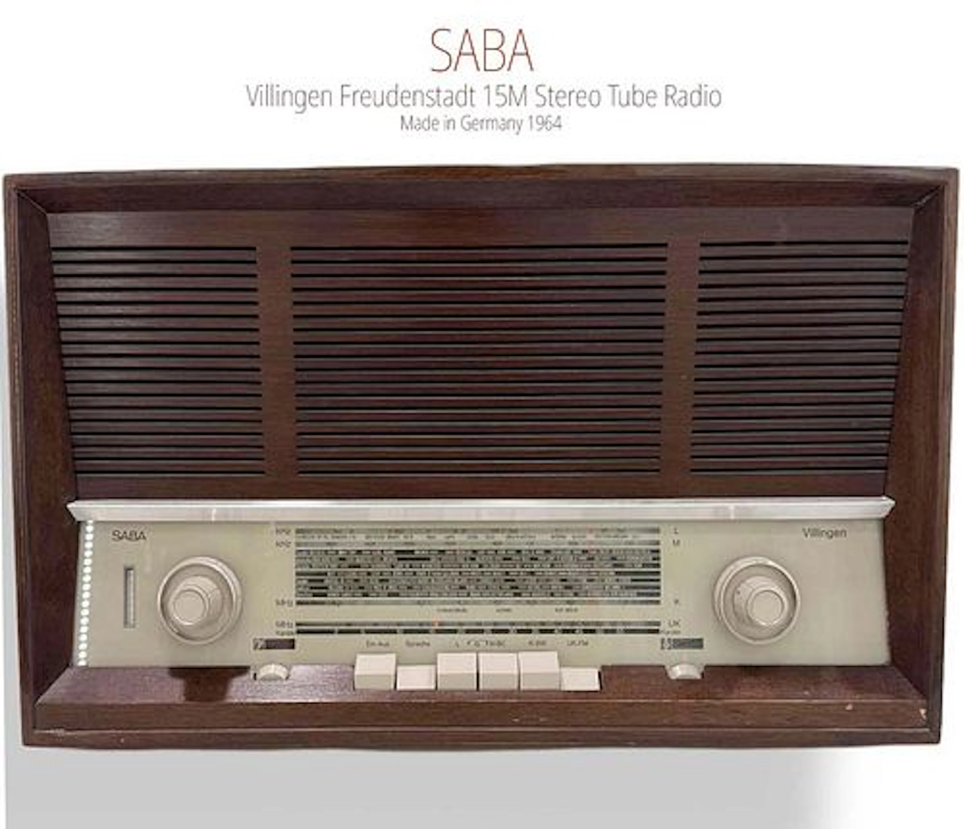 A Vintage 20th C. German SABA Villingen Freudenstadt 15M Stereo Tube Radio