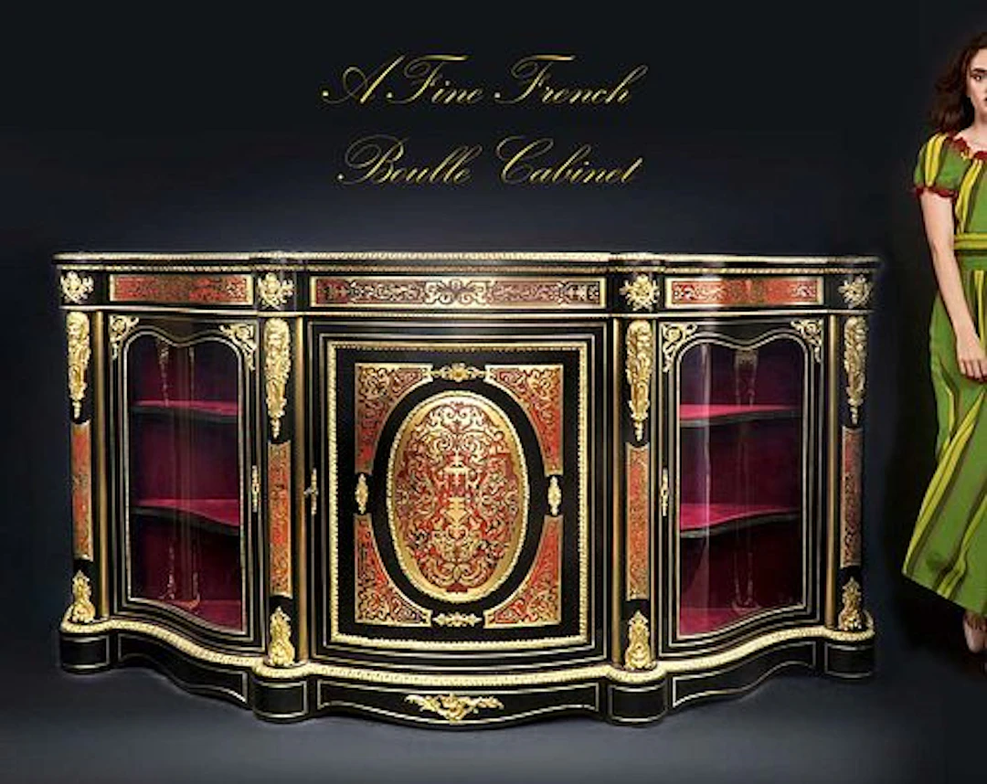 A Large French Boulle Bronze Cabinet