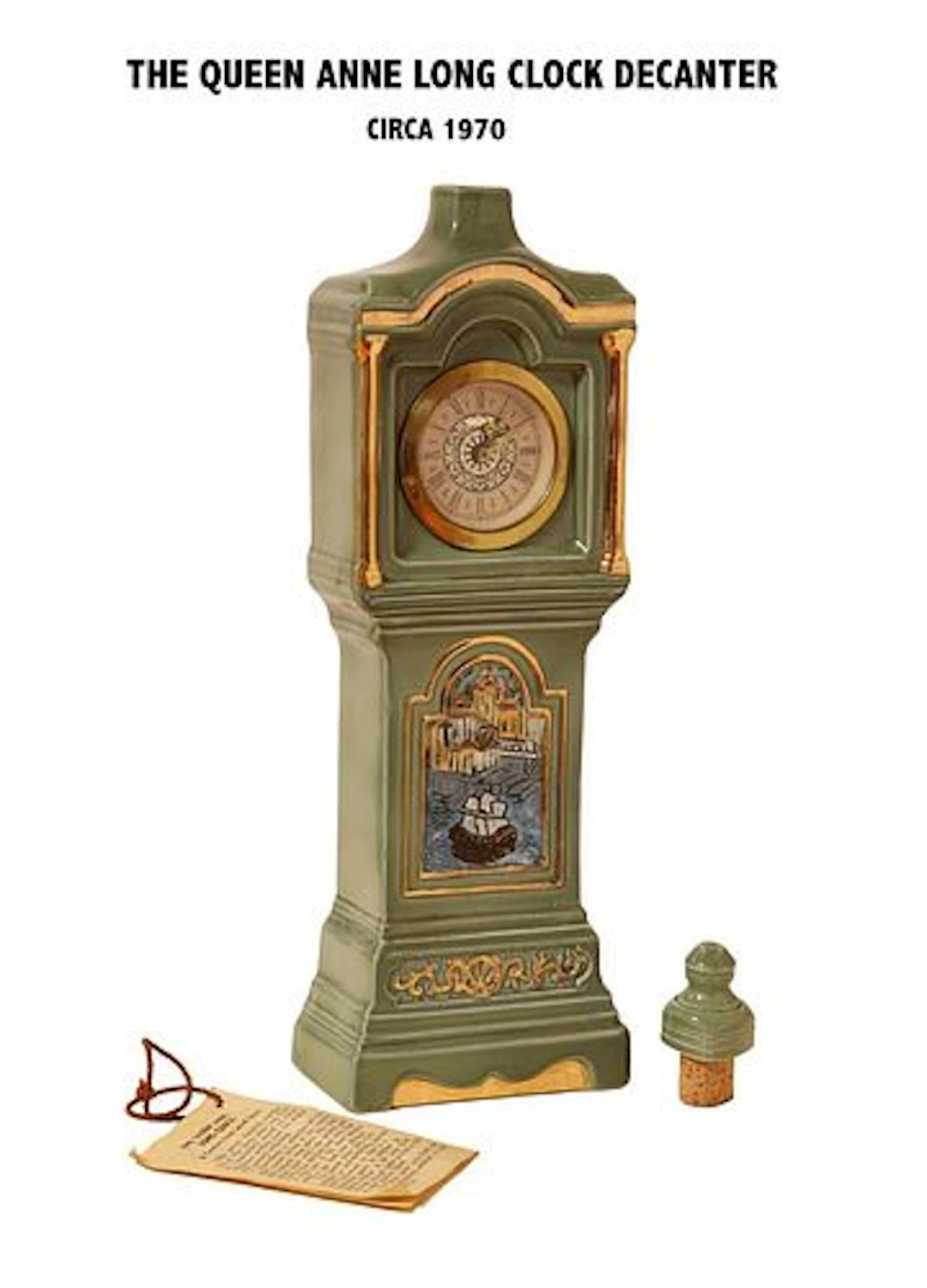 The Queen Anne Stand Clock Lidded Decanter