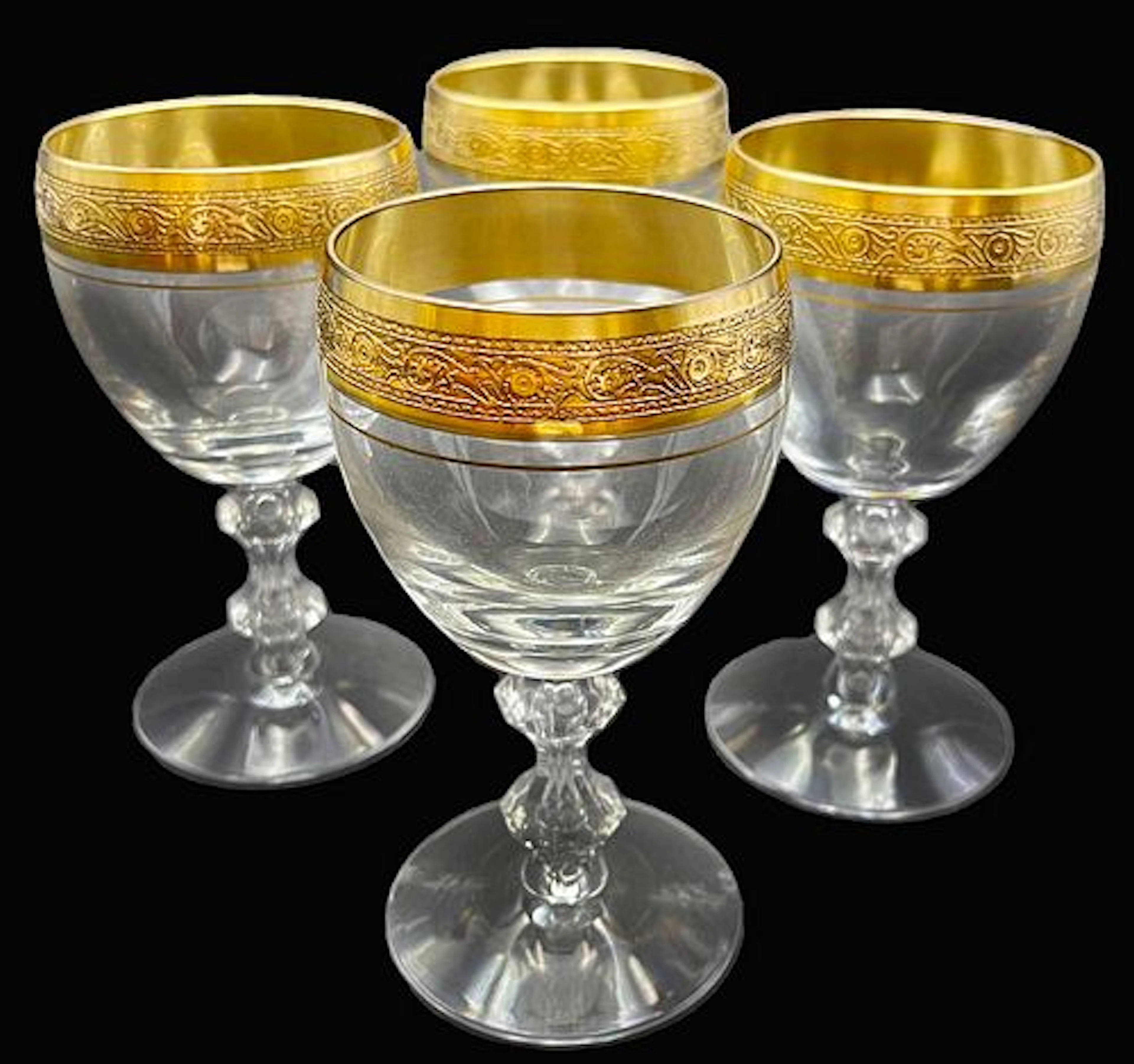 A Set Of Four Westchester By Tiffin-Franciscan Gold Encrusted Band