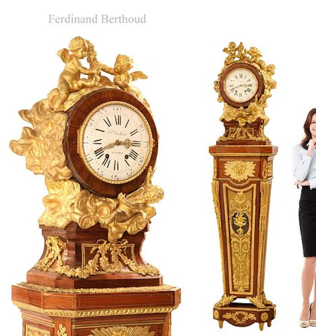 19th C. French FERDINAND BERTHOUD Bronze Bois Satine Sycamore Parquetry