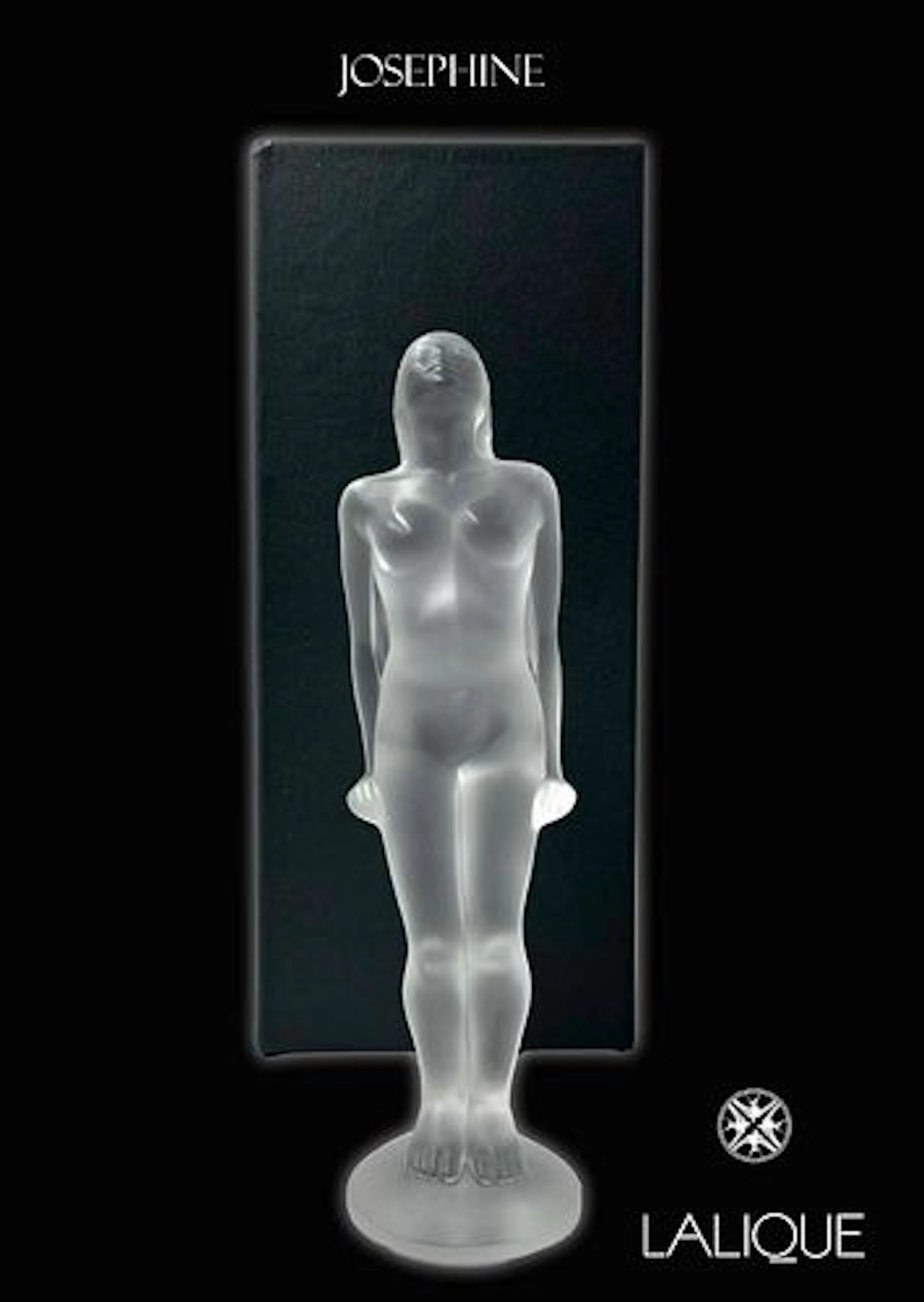 Josephine, A Vintage LALIQUE Frosted Crystal Figurine, Signed, Boxed