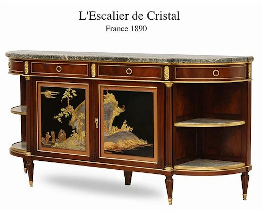 19th C. French L'Escalier de Cristal Japanese Style Bronze Mounted