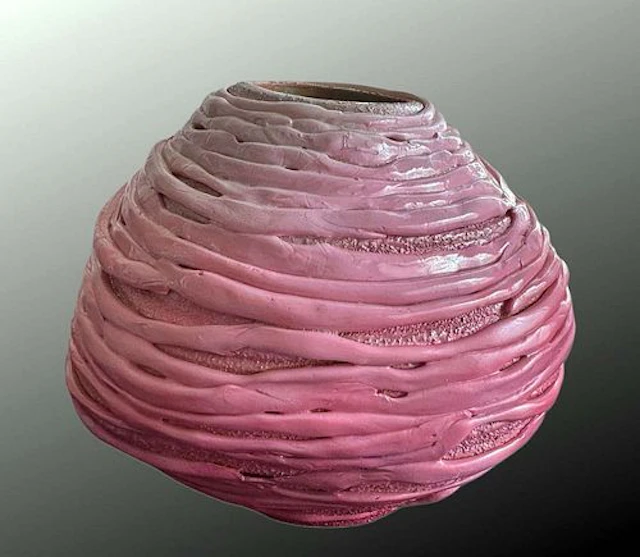 A Contemporary Modern Art Hand-Painted Handcrafted Ceramic Vase