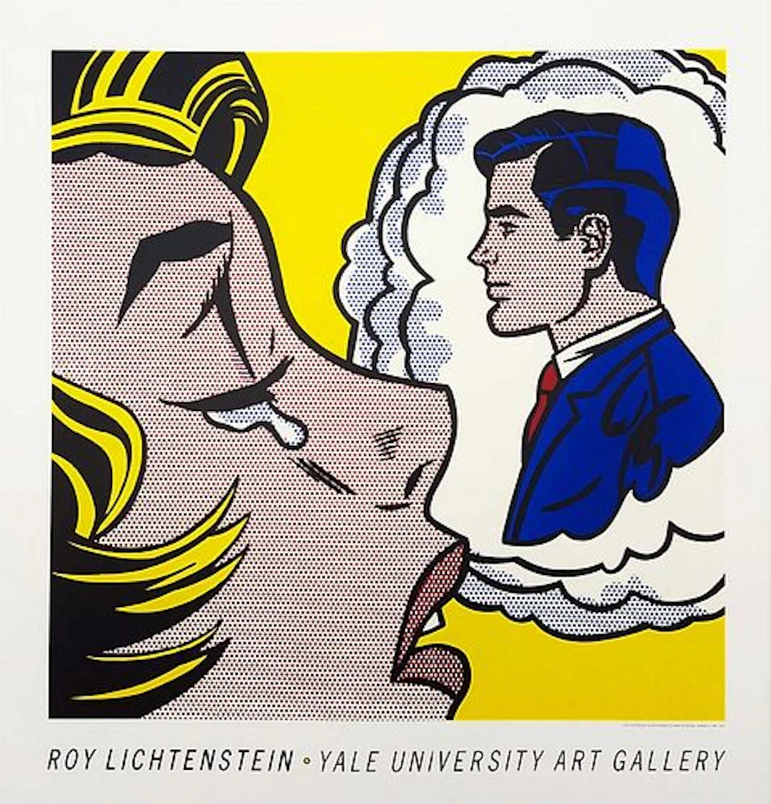Thinking Of Him, A Vintage Roy Lichtenstein Exibition Poster Print