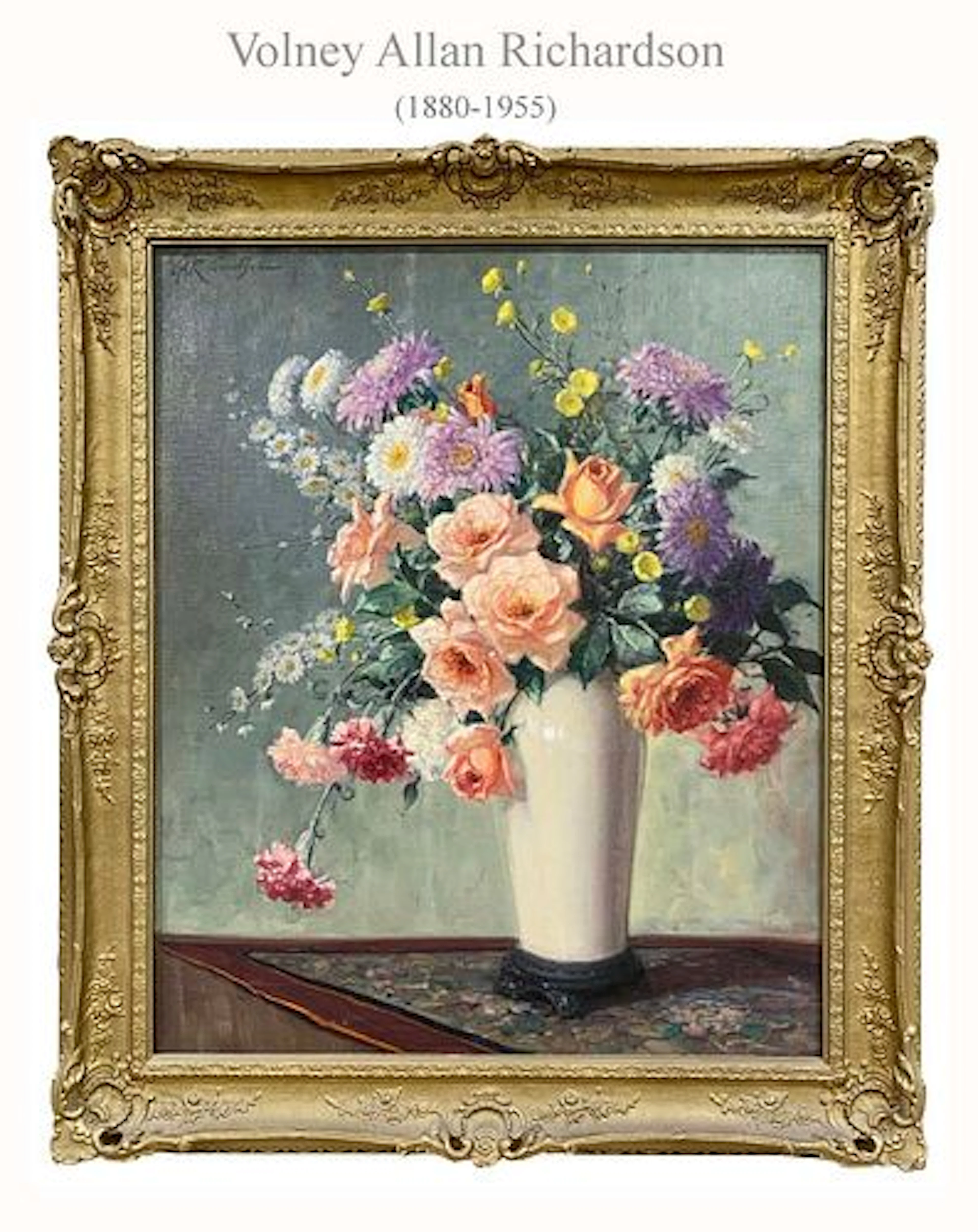 An Oil On Canvas Painting Signed By Volney Allan Richardson