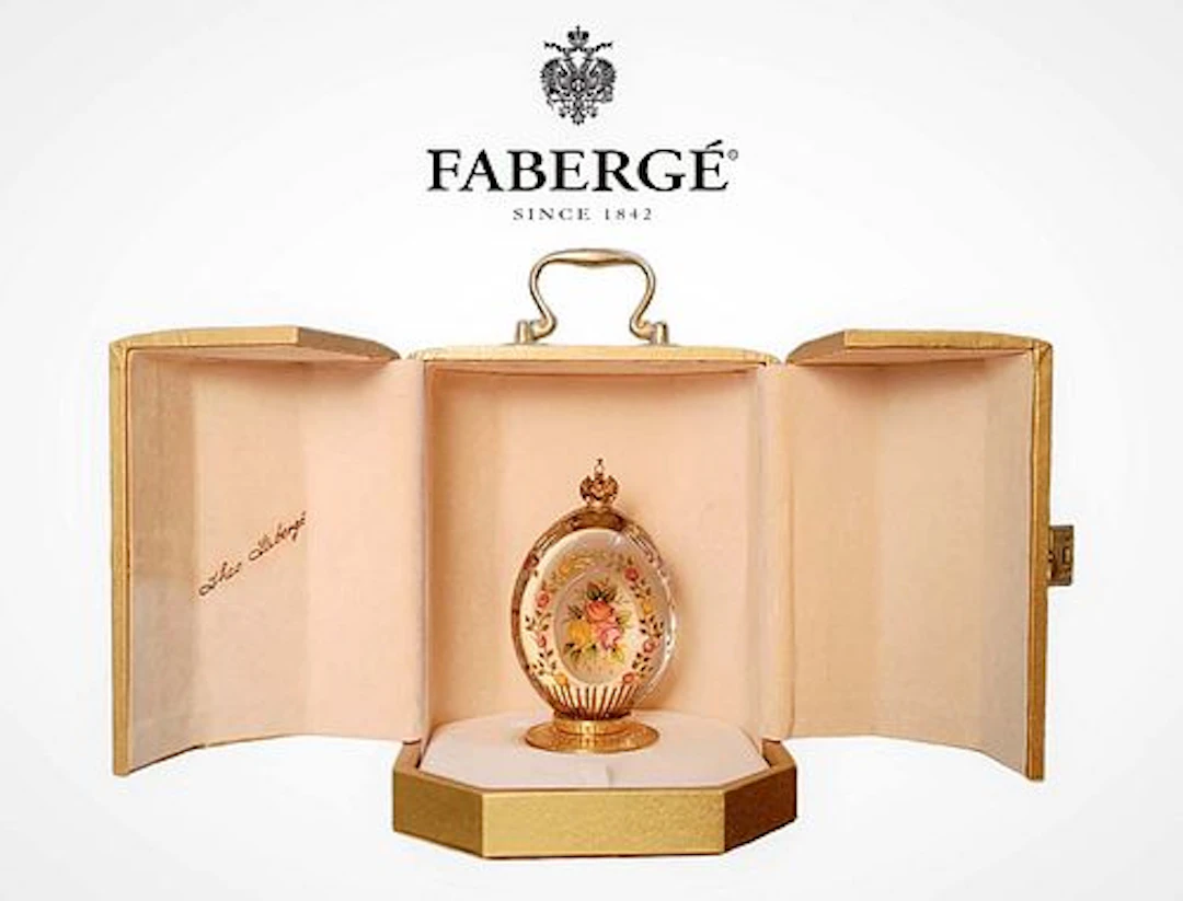 The Rose Garden Egg 1994, A Theo Faberge Limited Edition Crystal Decorative