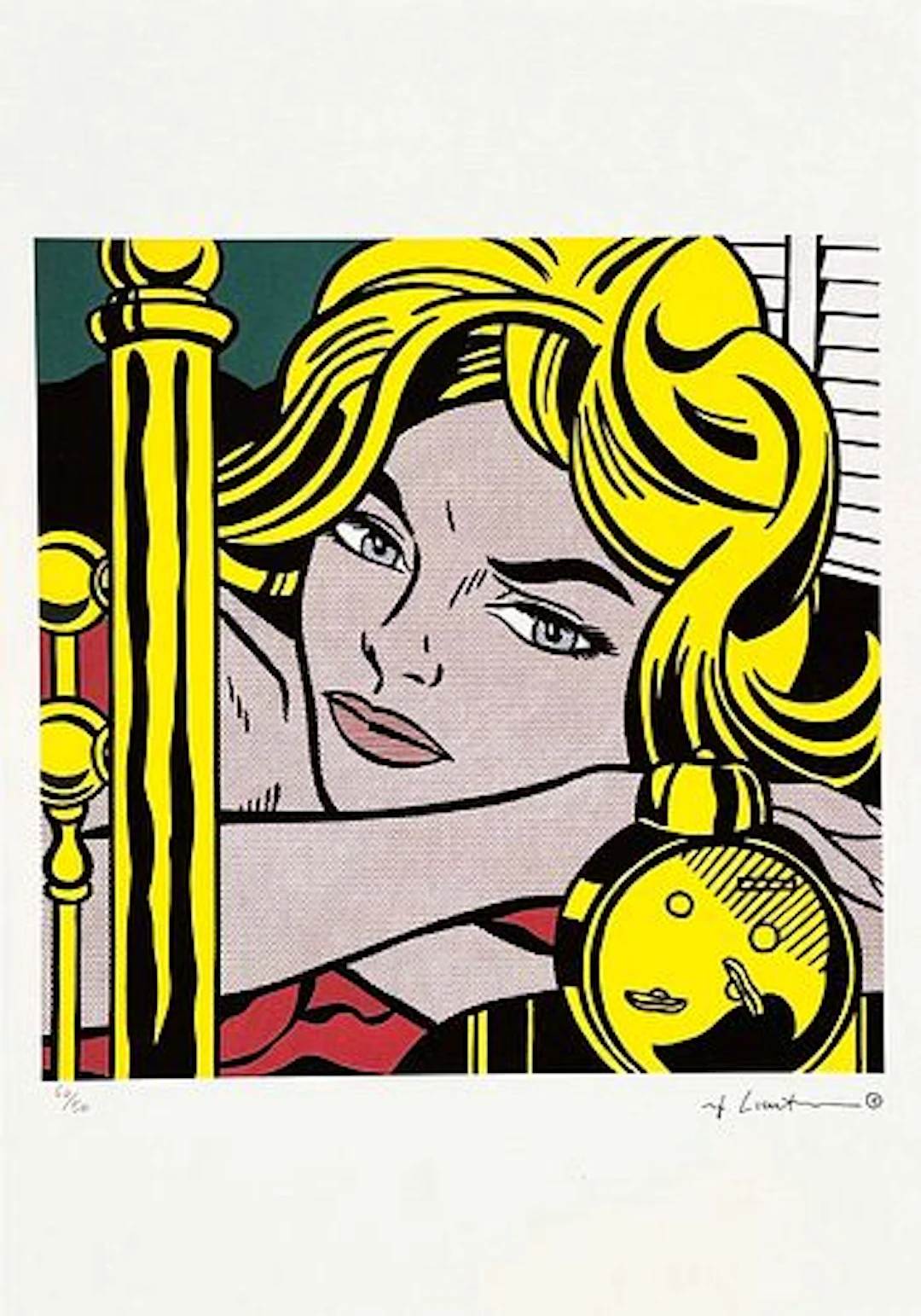 ROY LICHTENSTEIN's Blonde, A Limited Edition Lithography Print