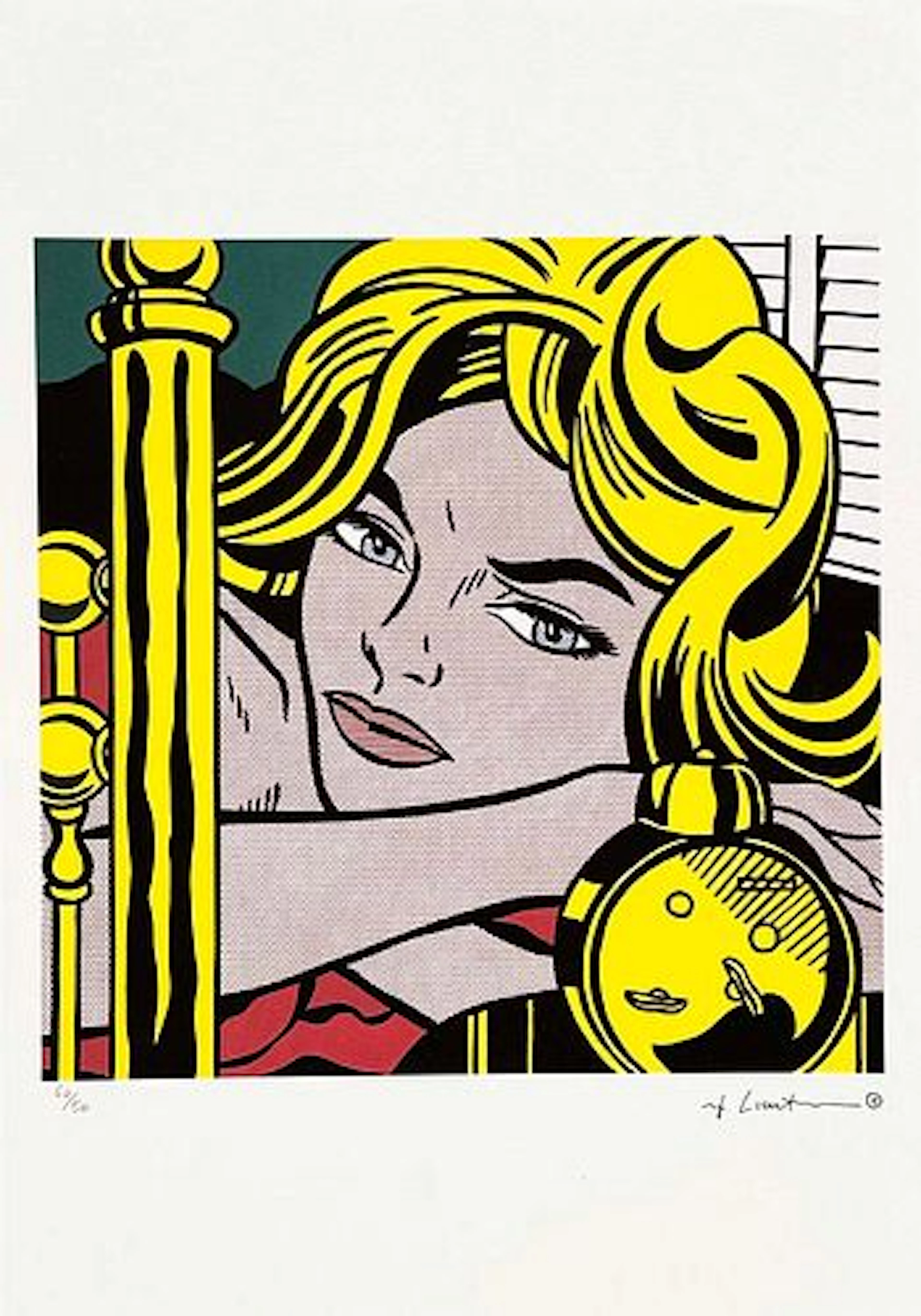 ROY LICHTENSTEIN's Blonde, A Limited Edition Lithography Print