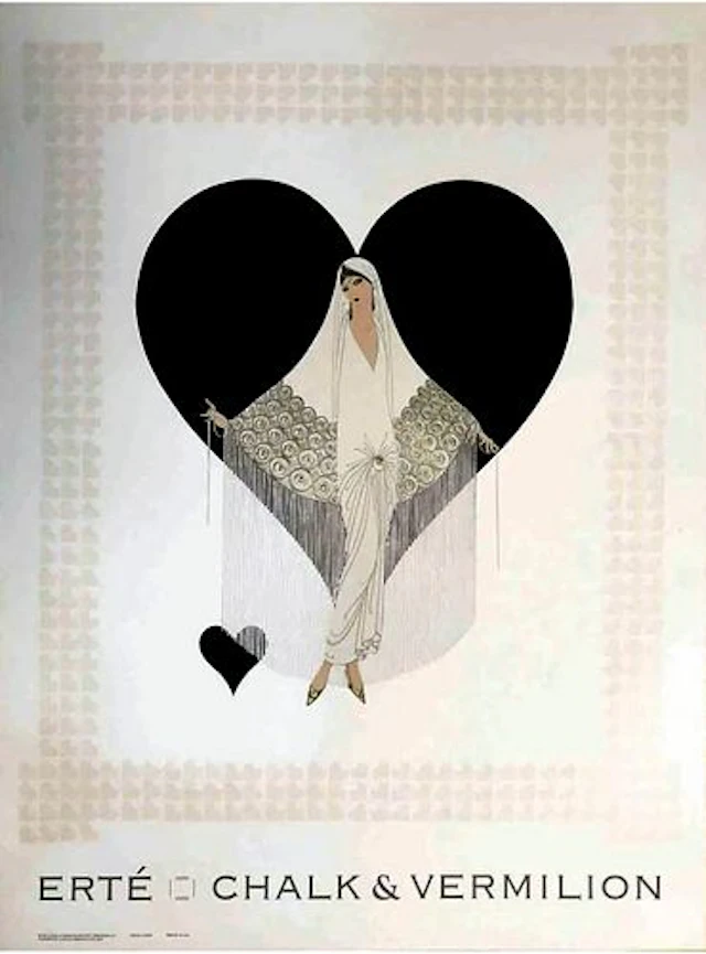 Fringe Gown, A Vintage ERTE Lithography Poster, 1993
