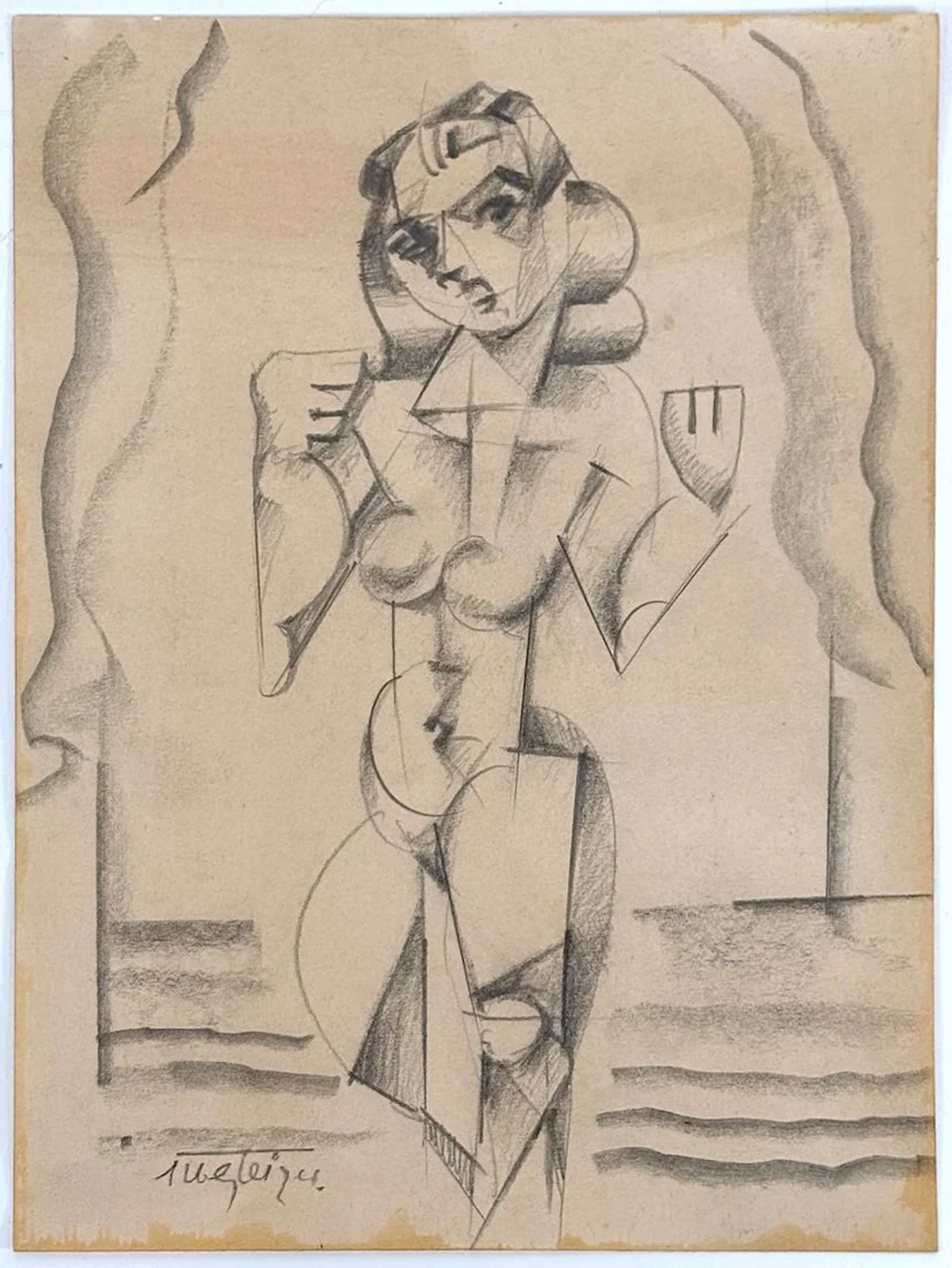 ILLEGIBLY signed drawing