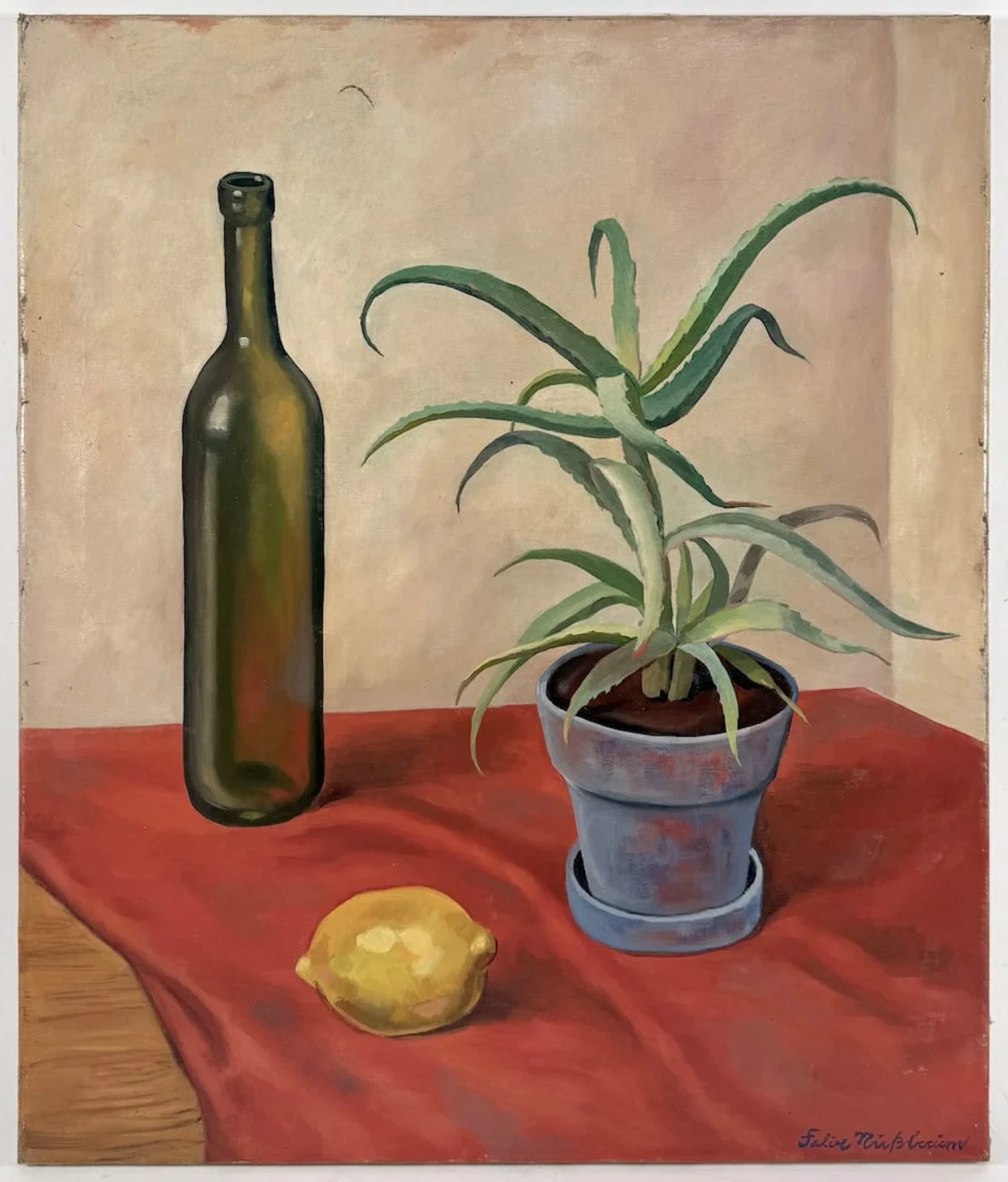 ILLEGIBLY signed still-life