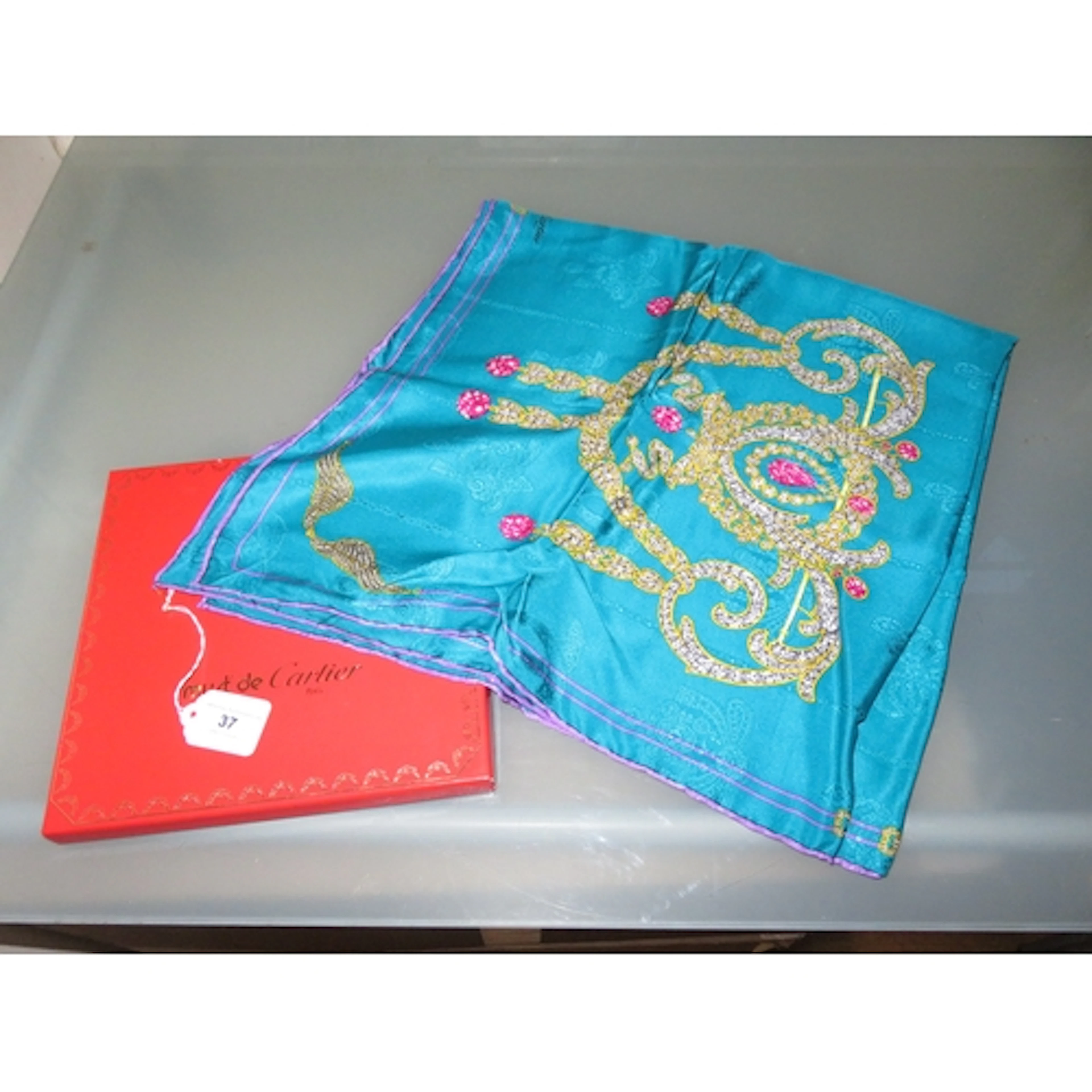 Vintage silk ' Must de Cartier Collection de Broches ' silk ...