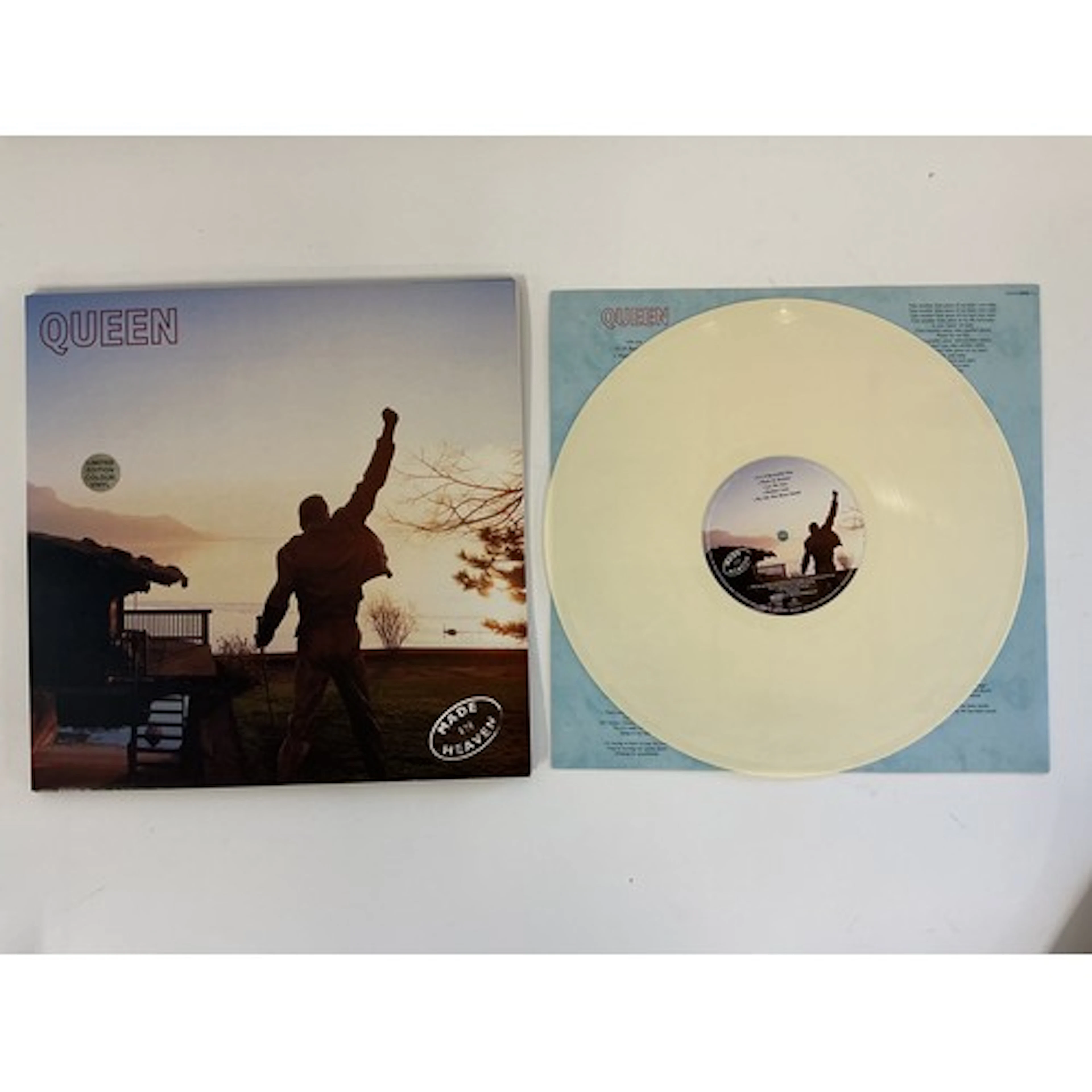 A limited edition Queen - Made In Heaven LP on ivory coloure...