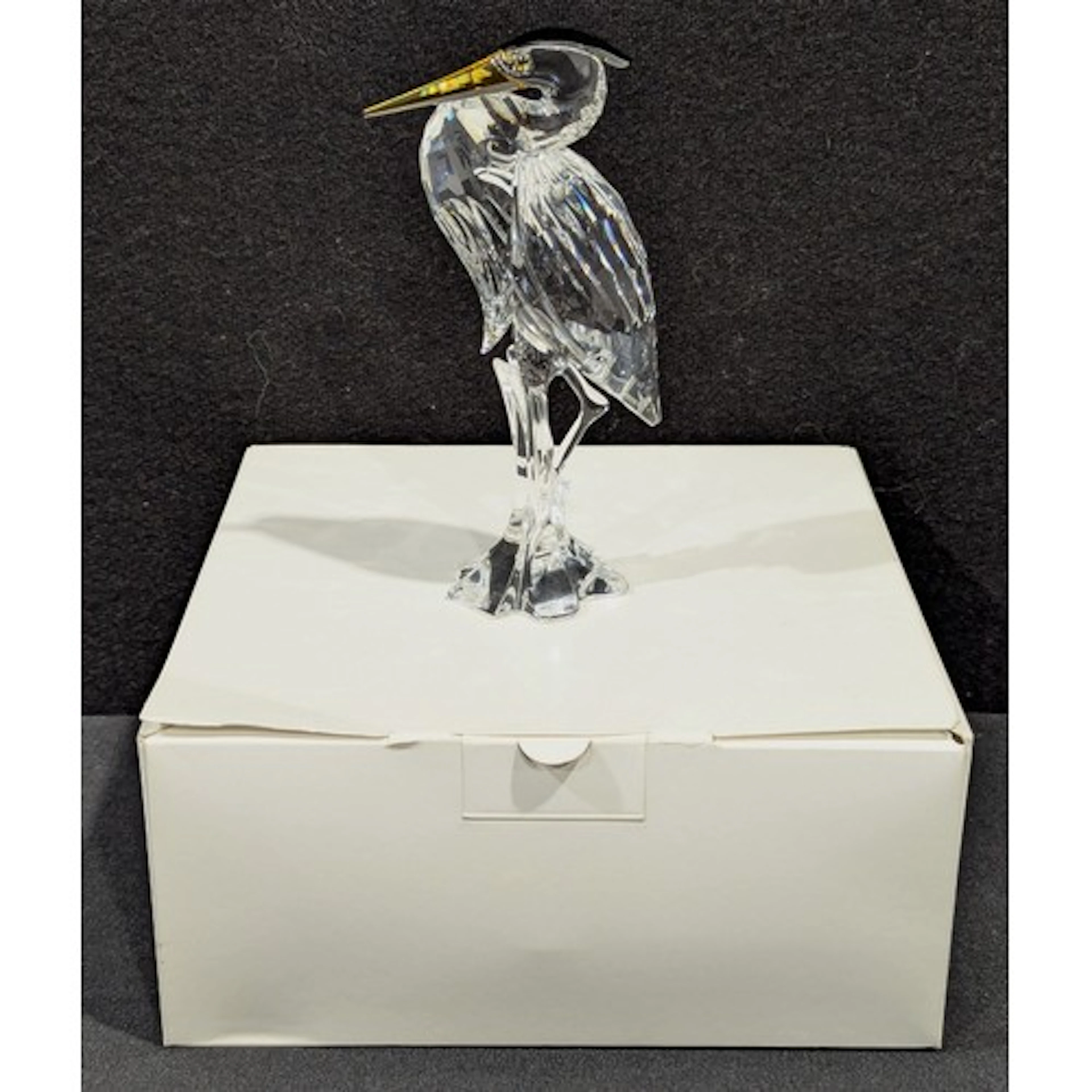 Swarovski Crystal - a Figure ' Heron ' with yellow beak and ...