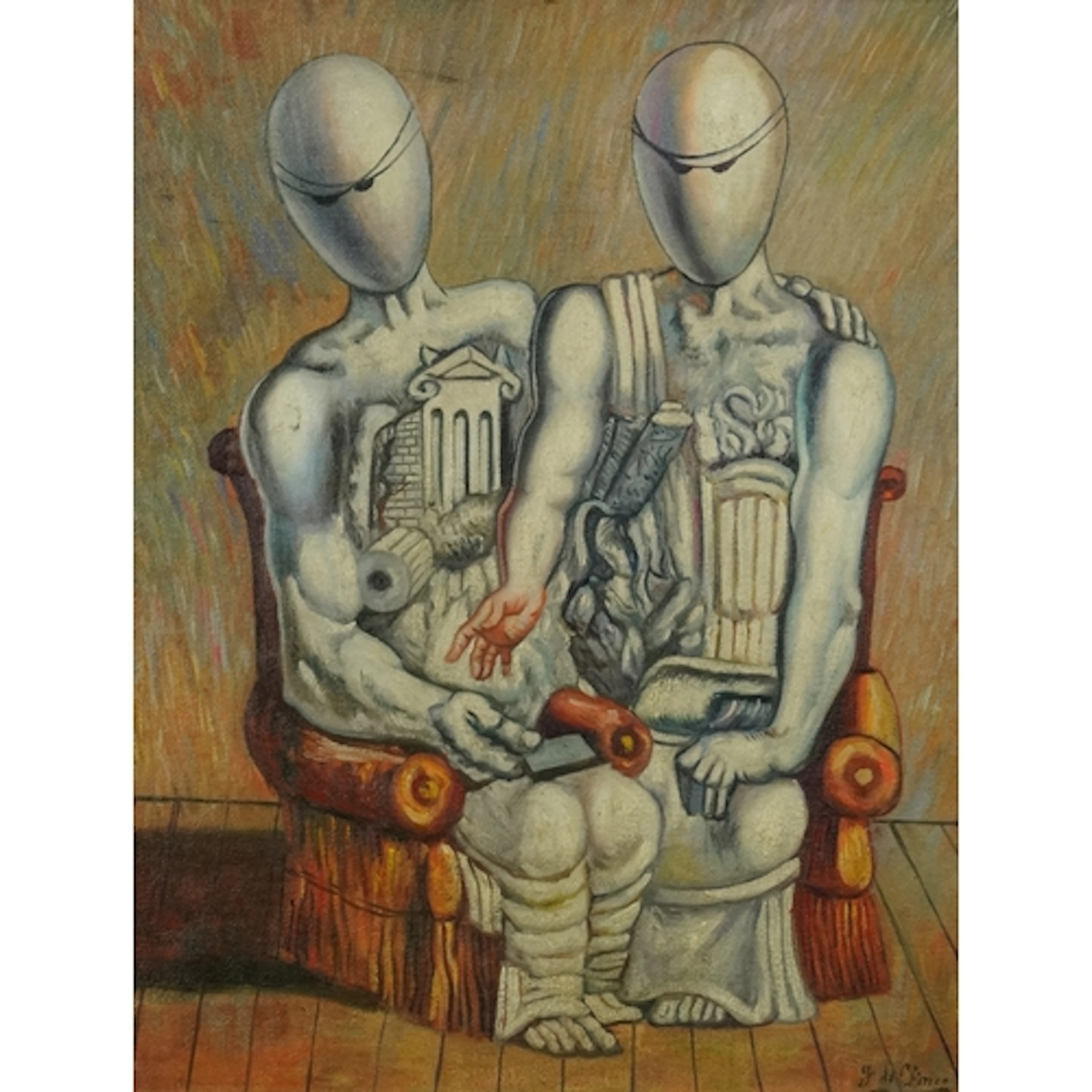 Manner of Giorgio de Chirico - The Archeologist, Italian sch...