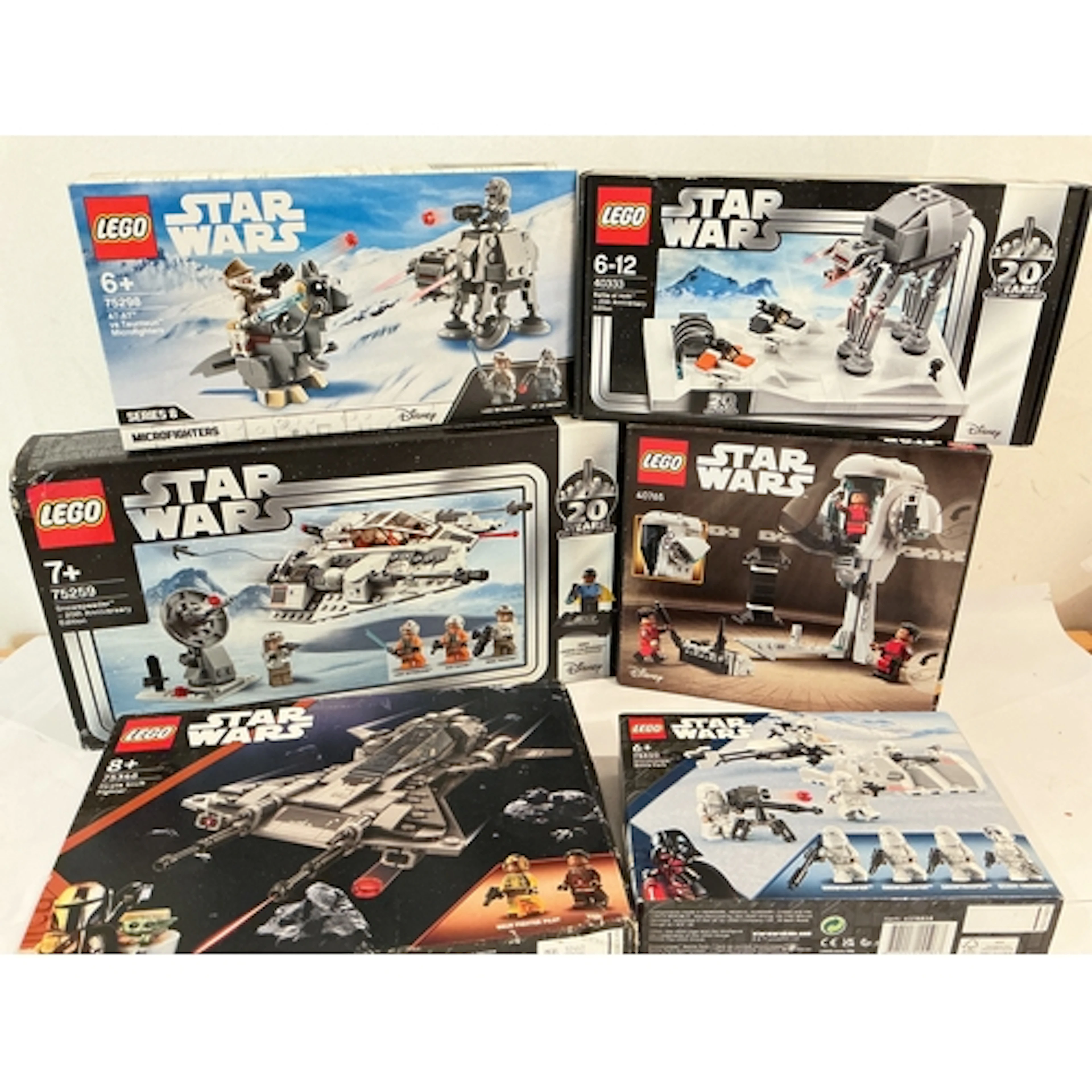 6 Boxed Lego Star Wars Sets including 2 2Years Of Lego Star ...